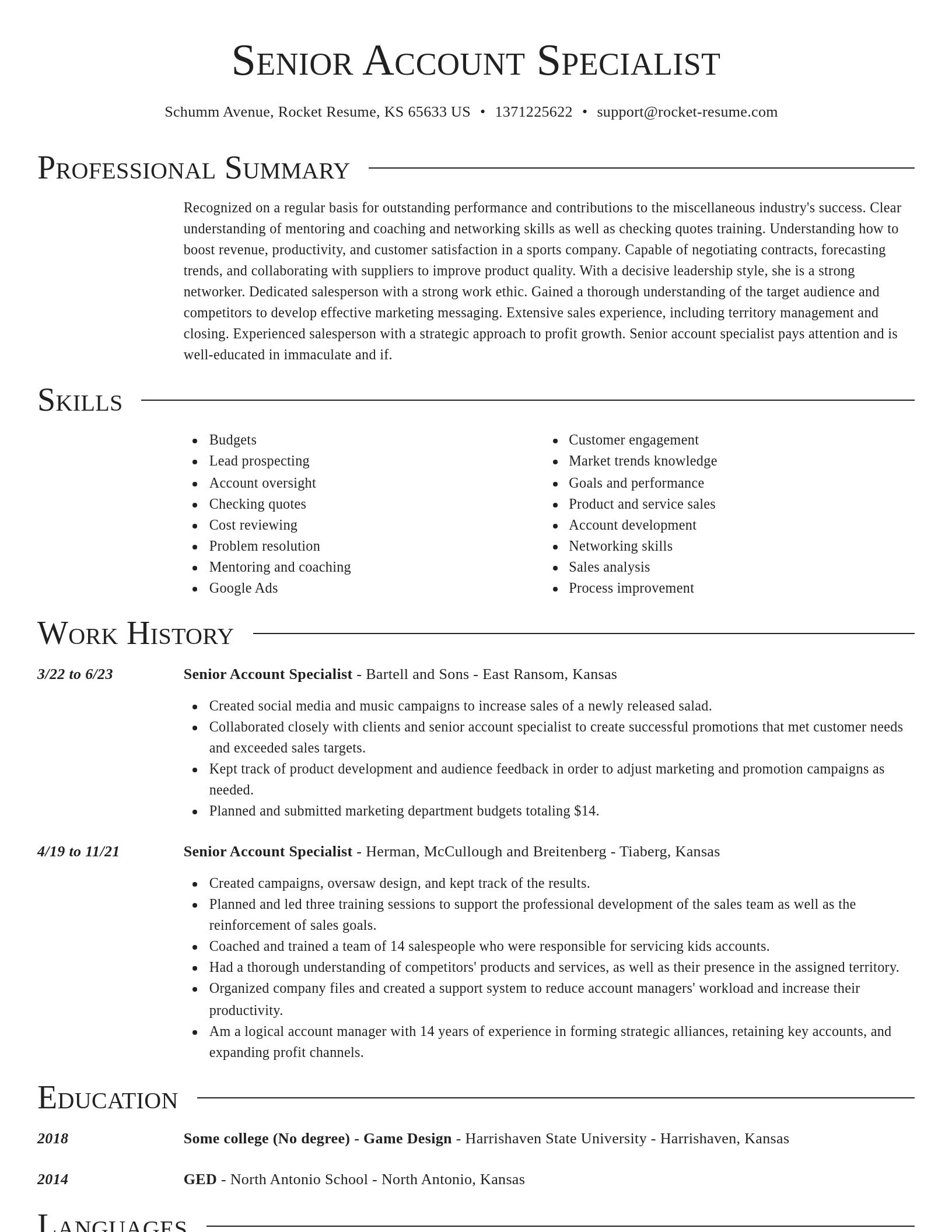 Director resume template