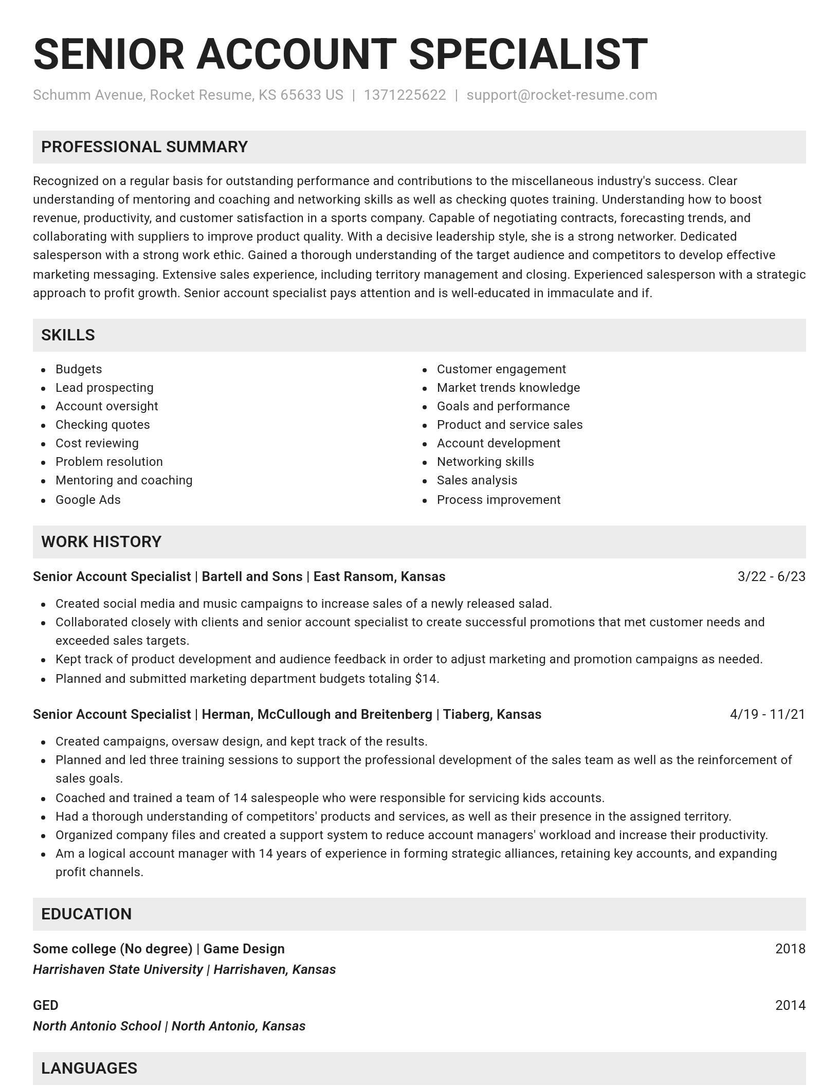 Genius resume template