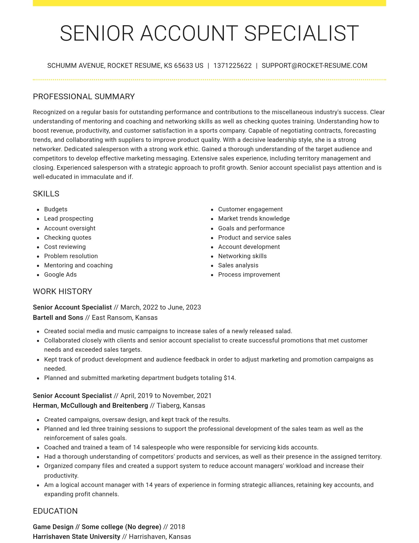 Grand resume template