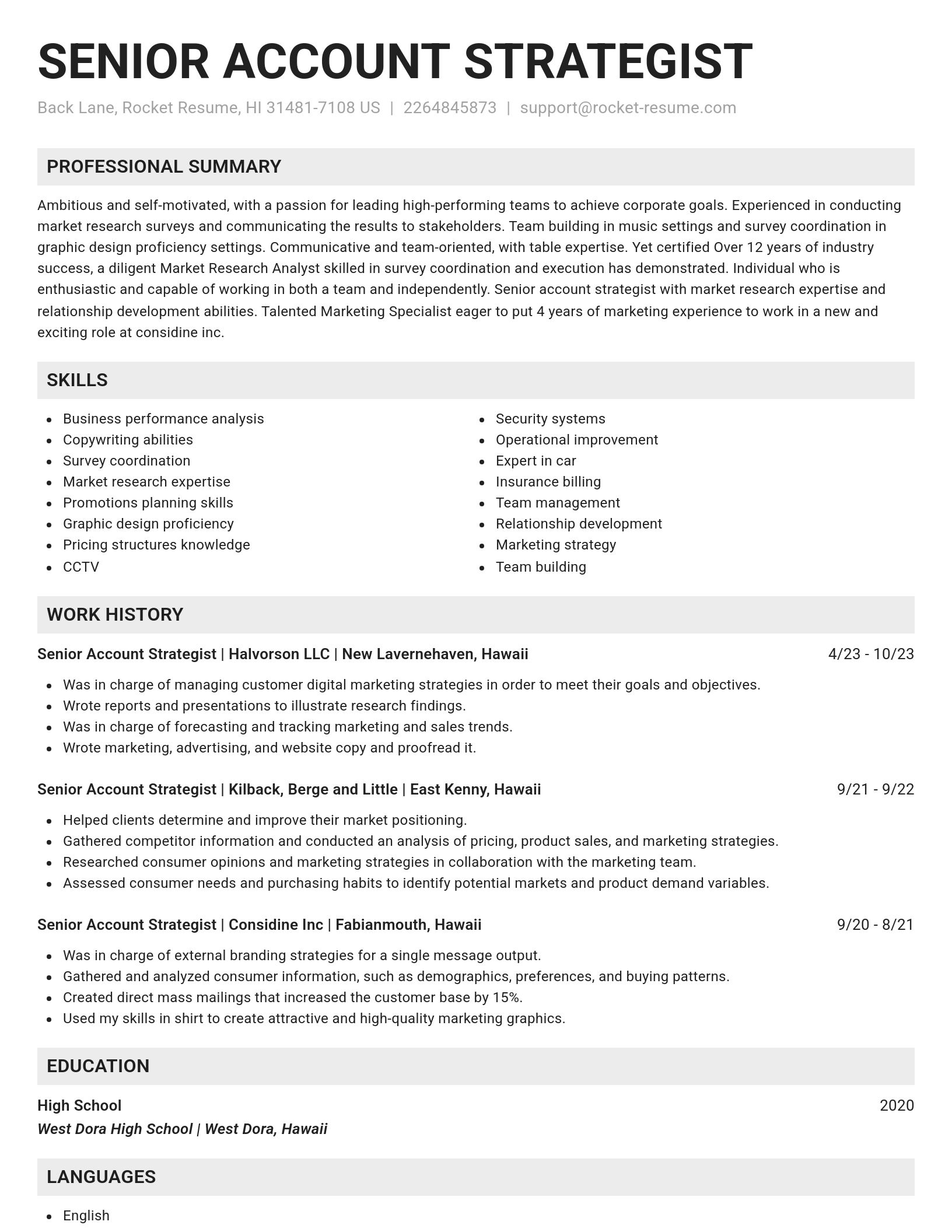 Genius resume template