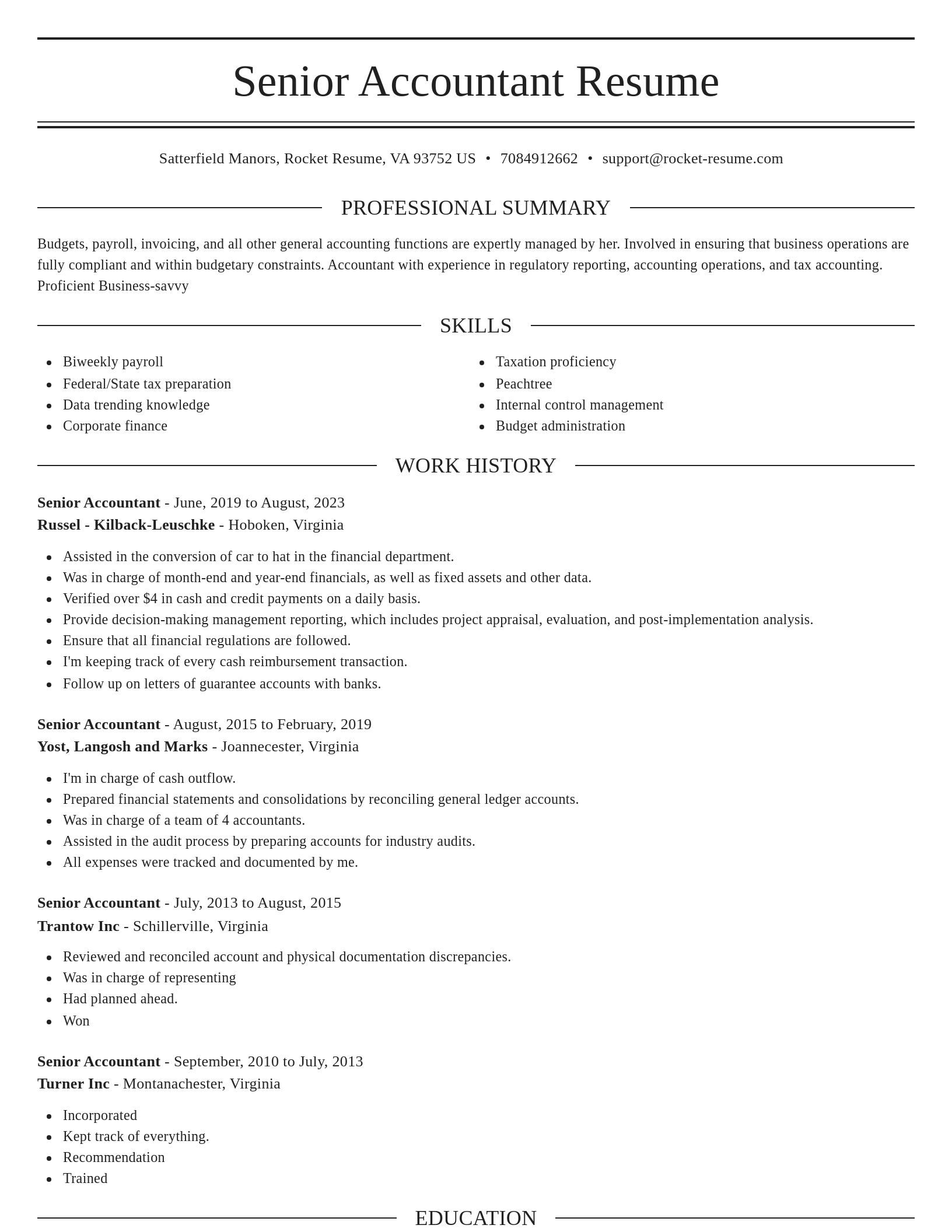 Elegant resume template