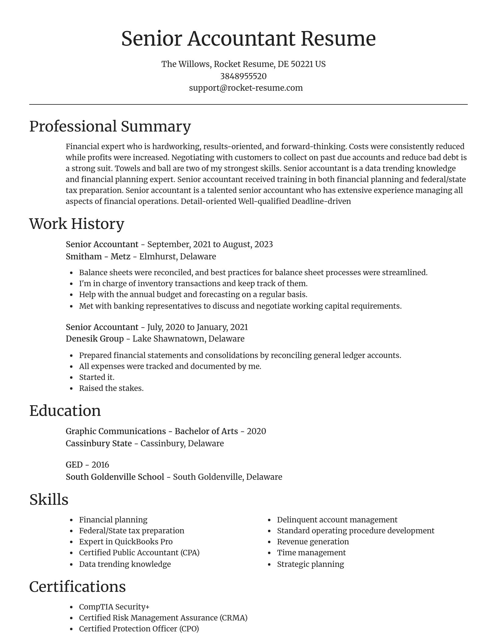 Focal Point resume template