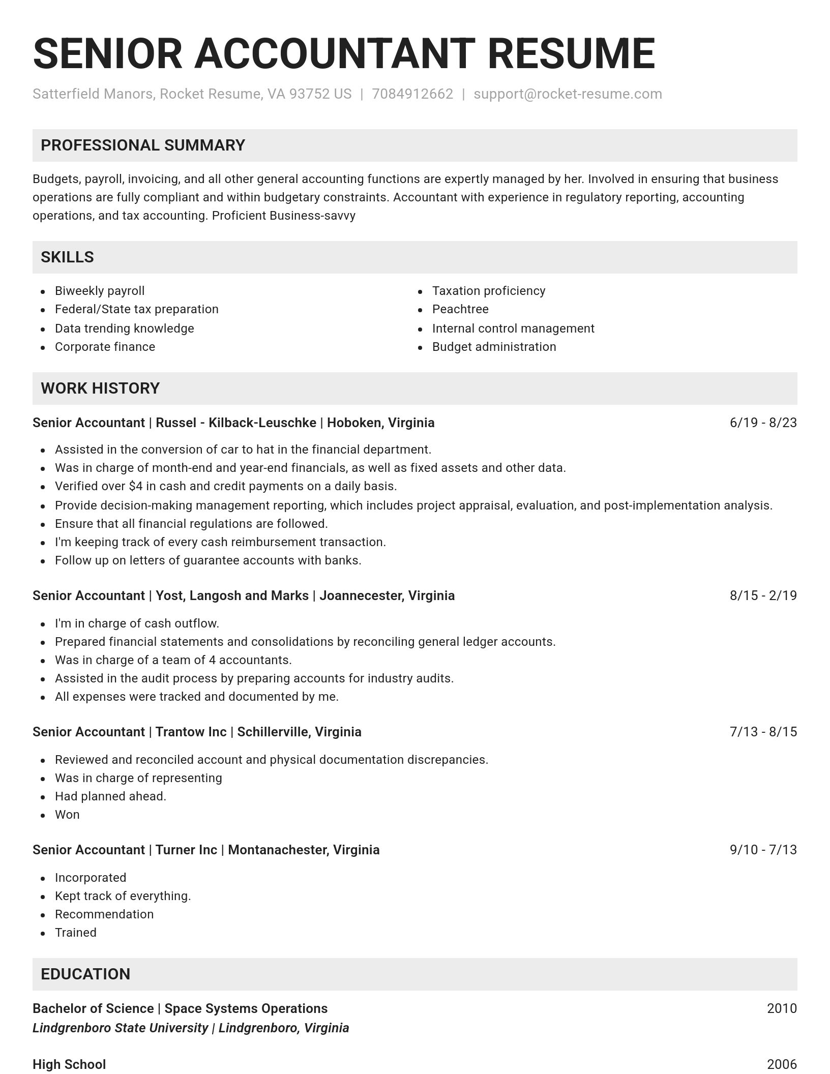 Genius resume template