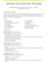 Senior Accountant resume template
