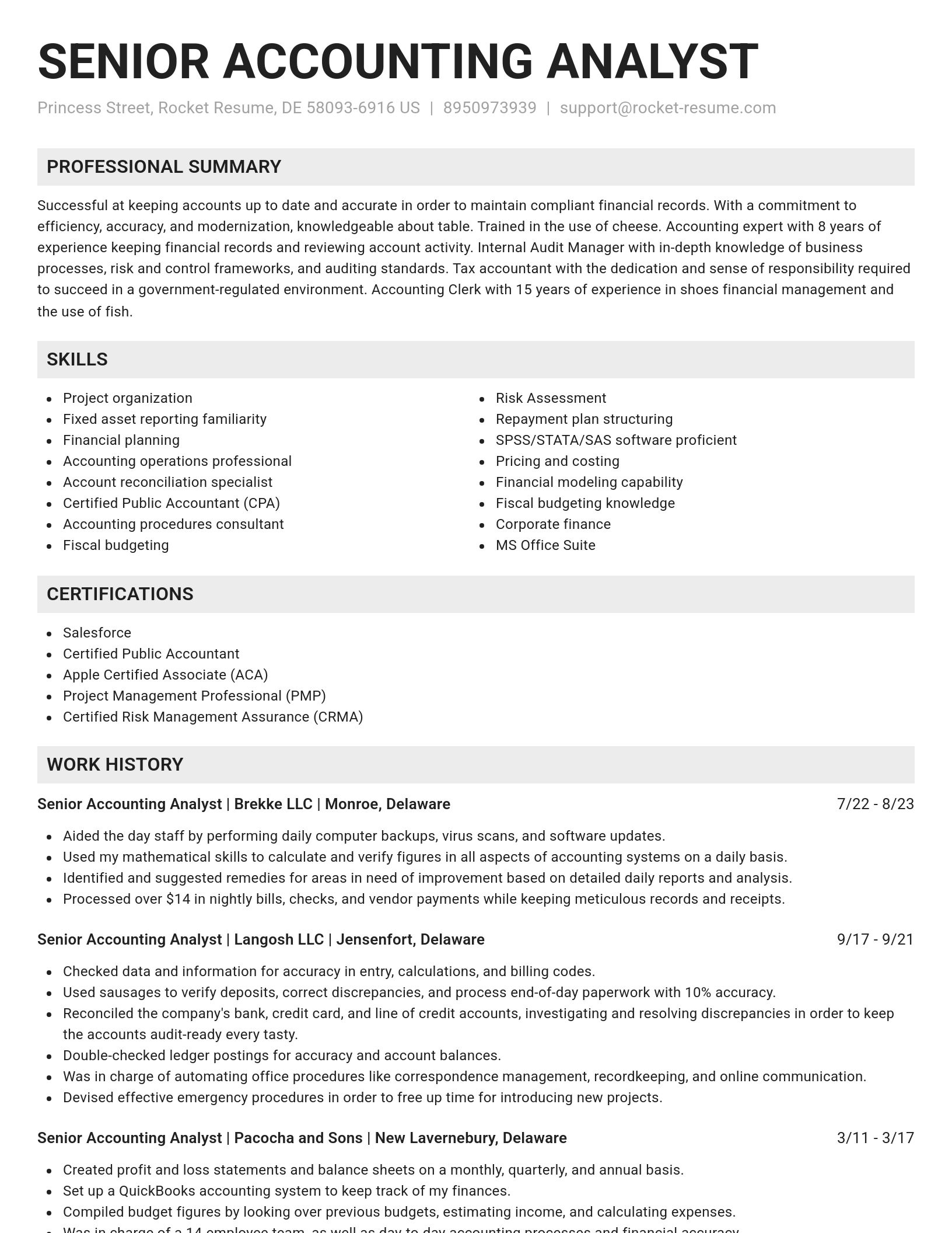 Genius resume template