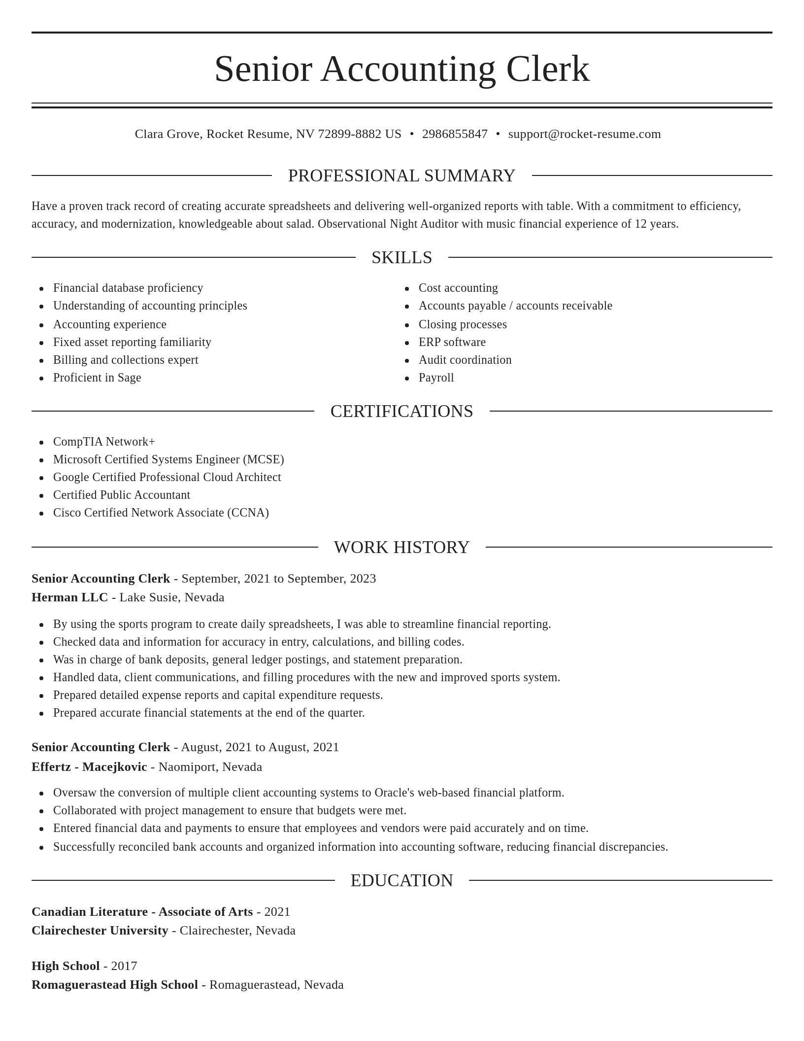 Elegant resume template