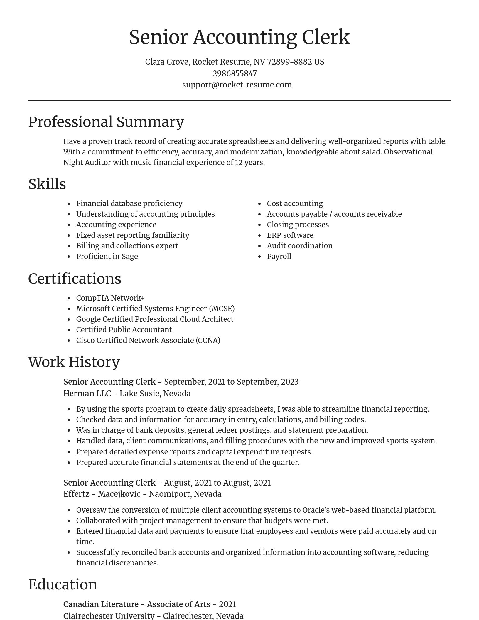 Focal Point resume template