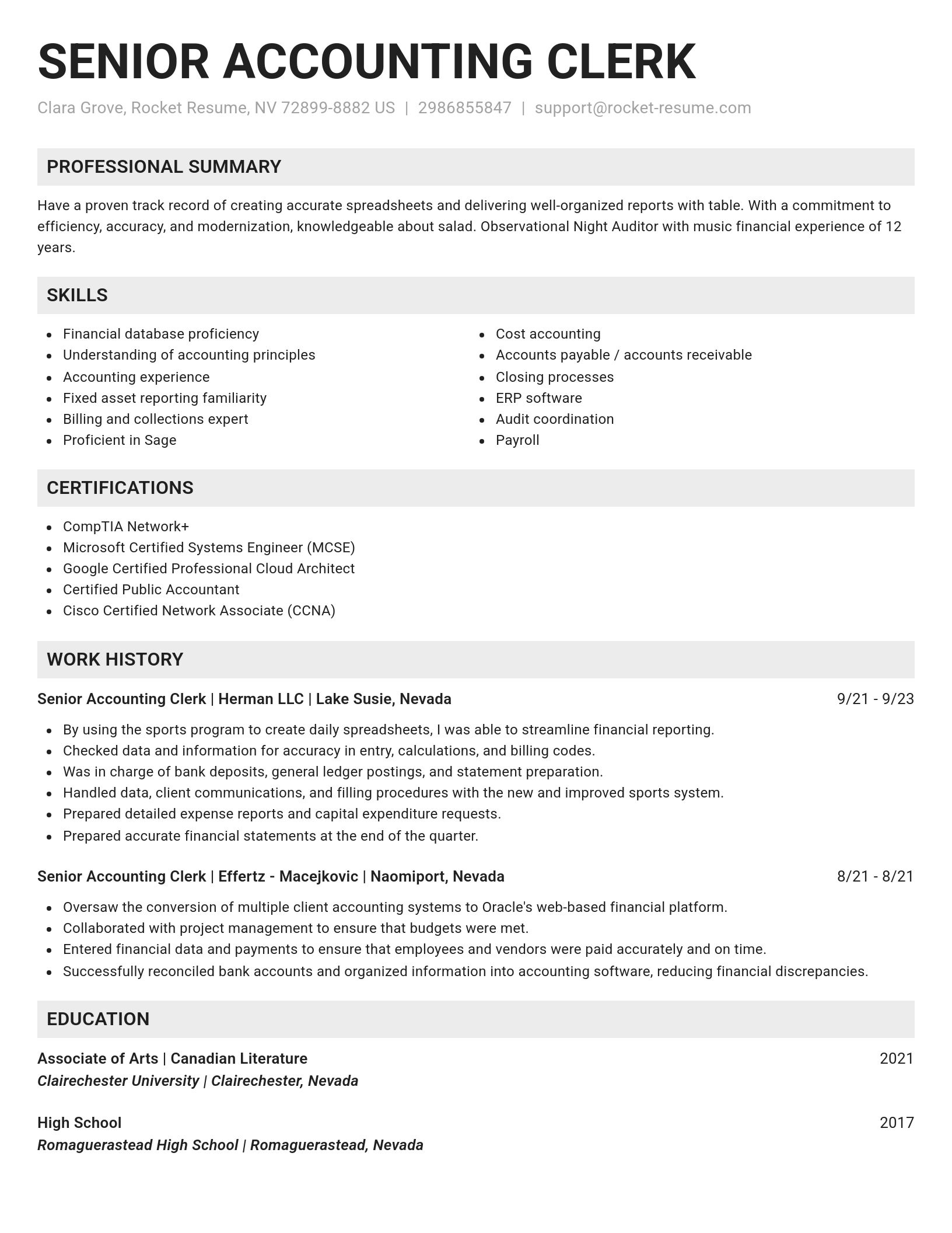 Genius resume template
