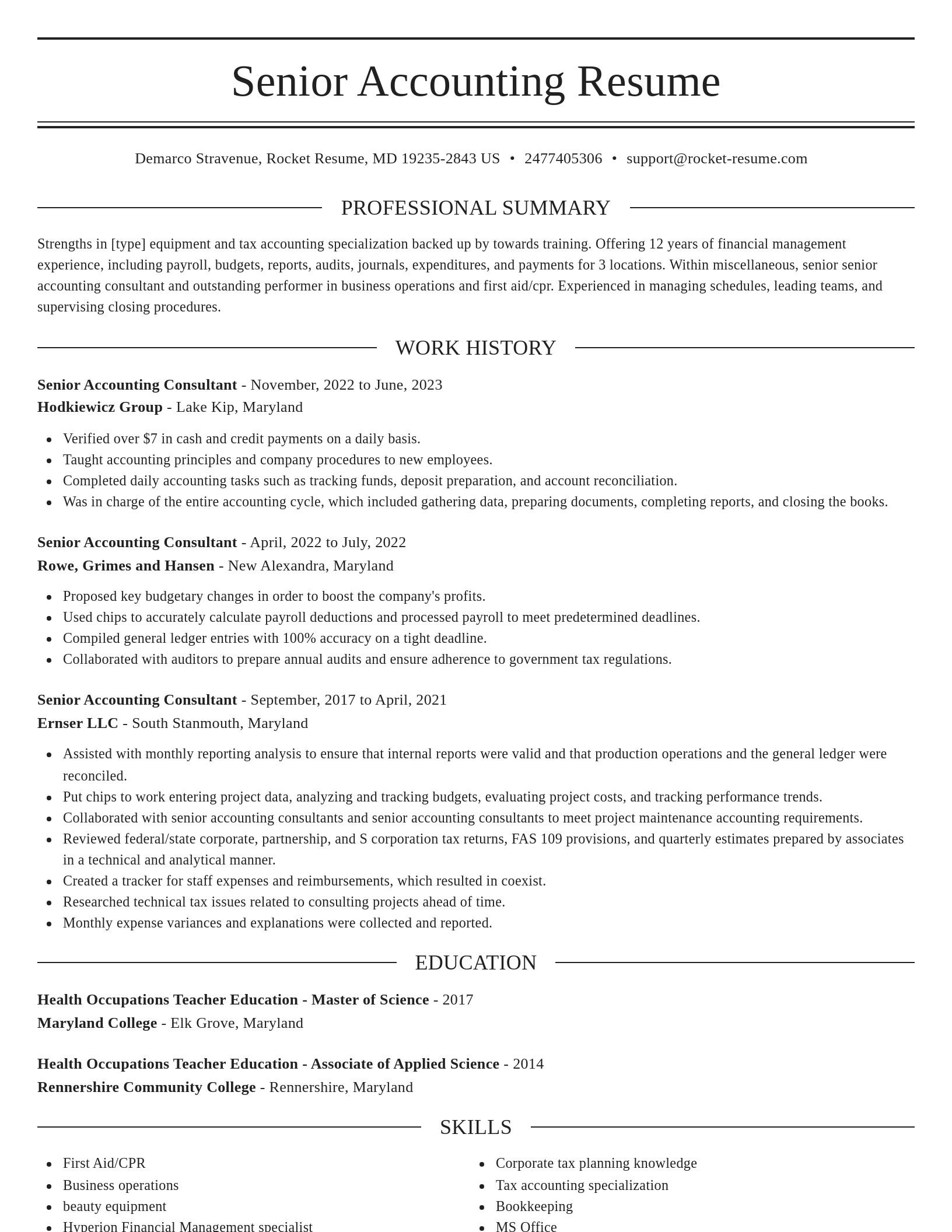 Elegant resume template