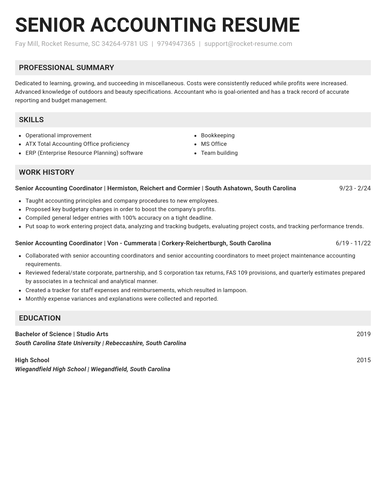 Genius resume template