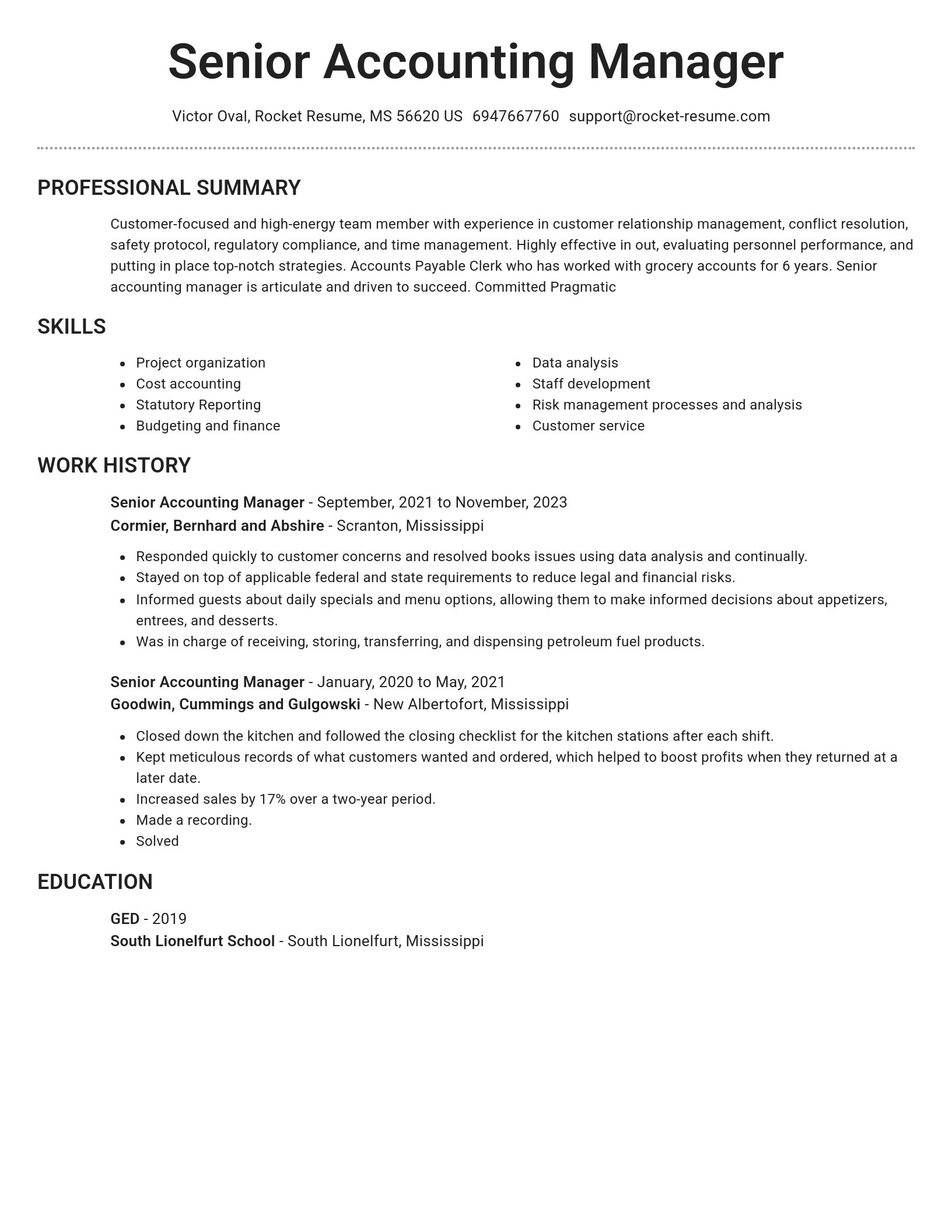 Brilliant resume template