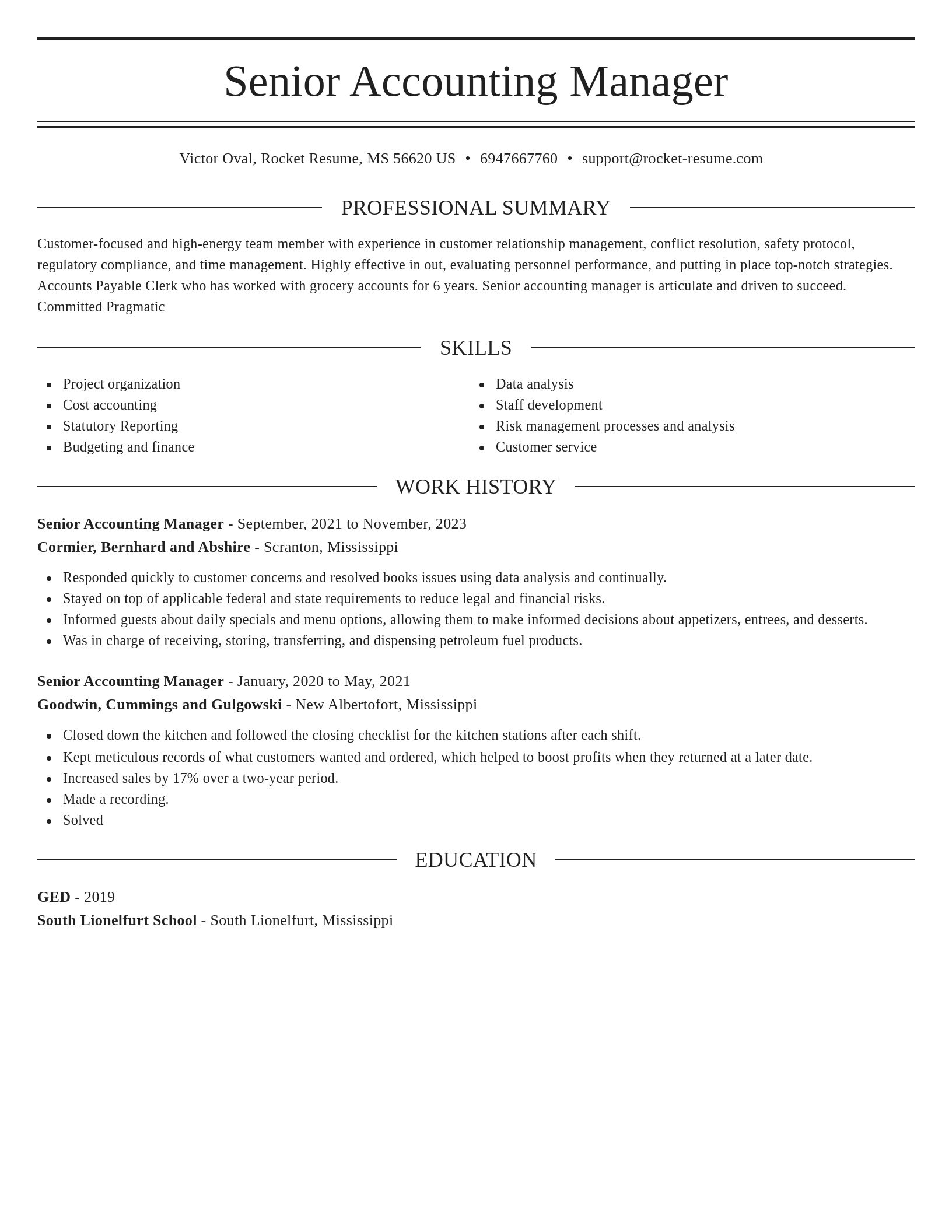 Elegant resume template