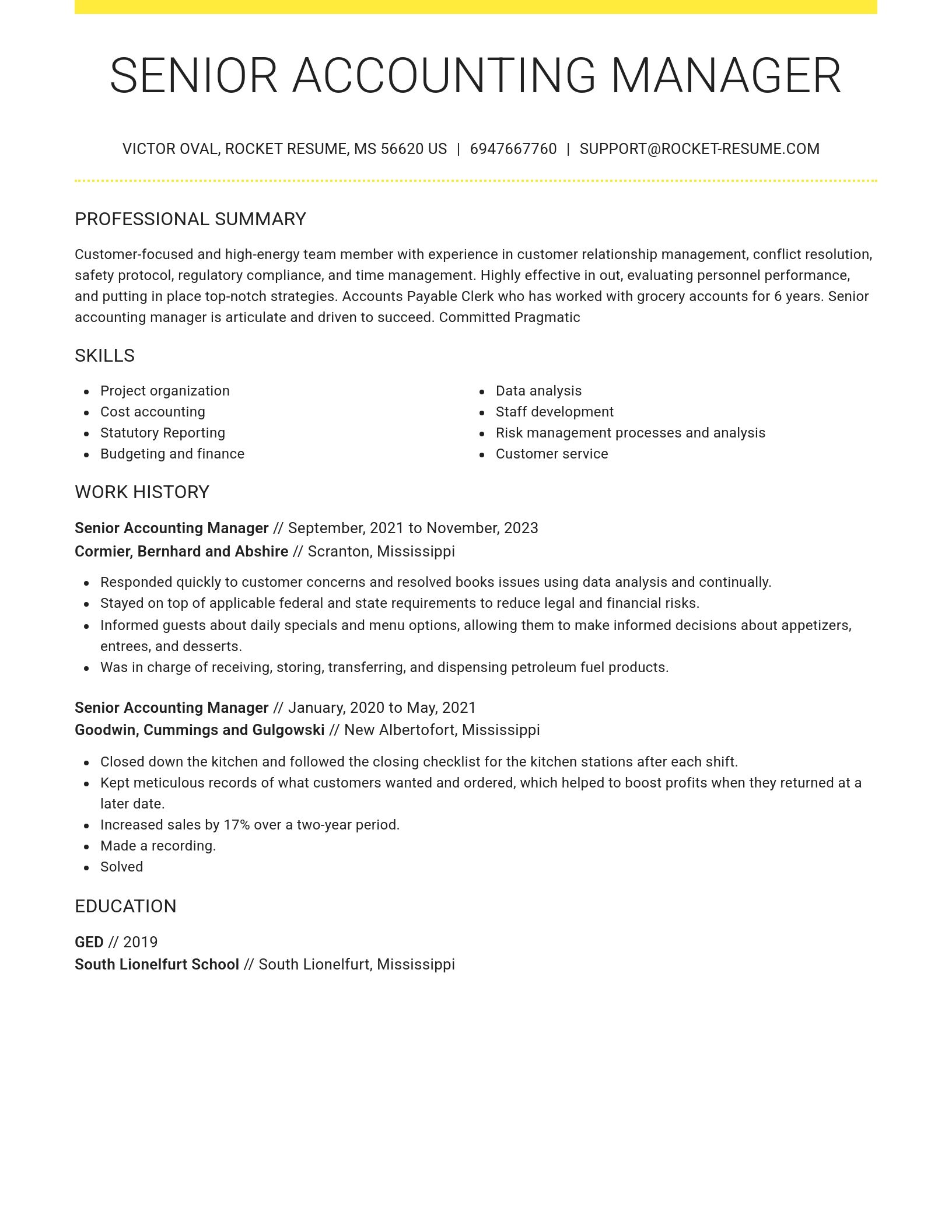 Grand resume template
