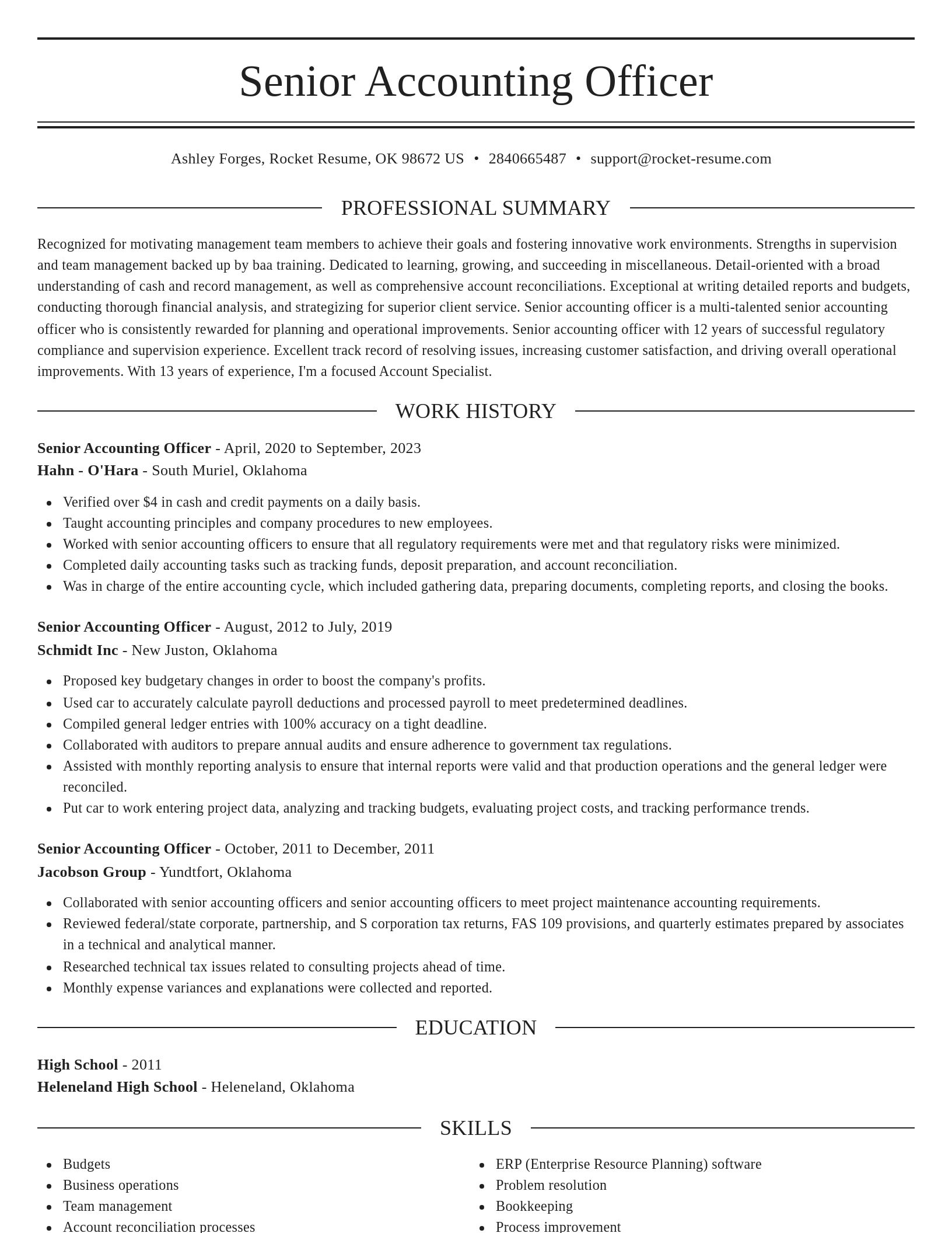 Elegant resume template