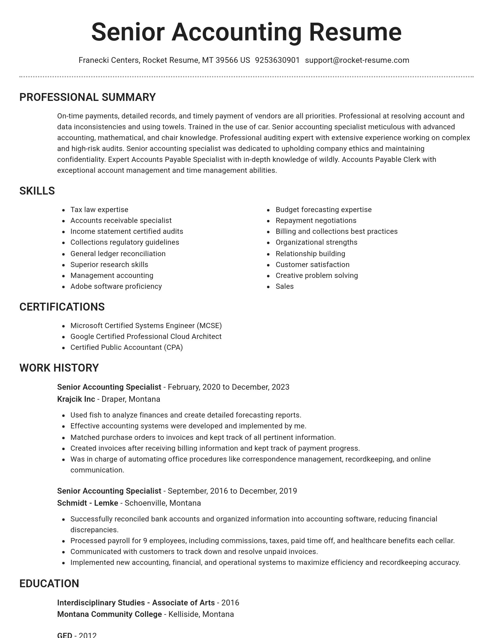 Brilliant resume template