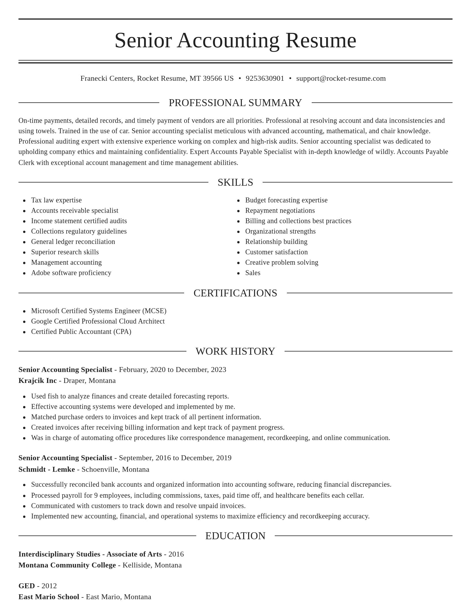 Elegant resume template
