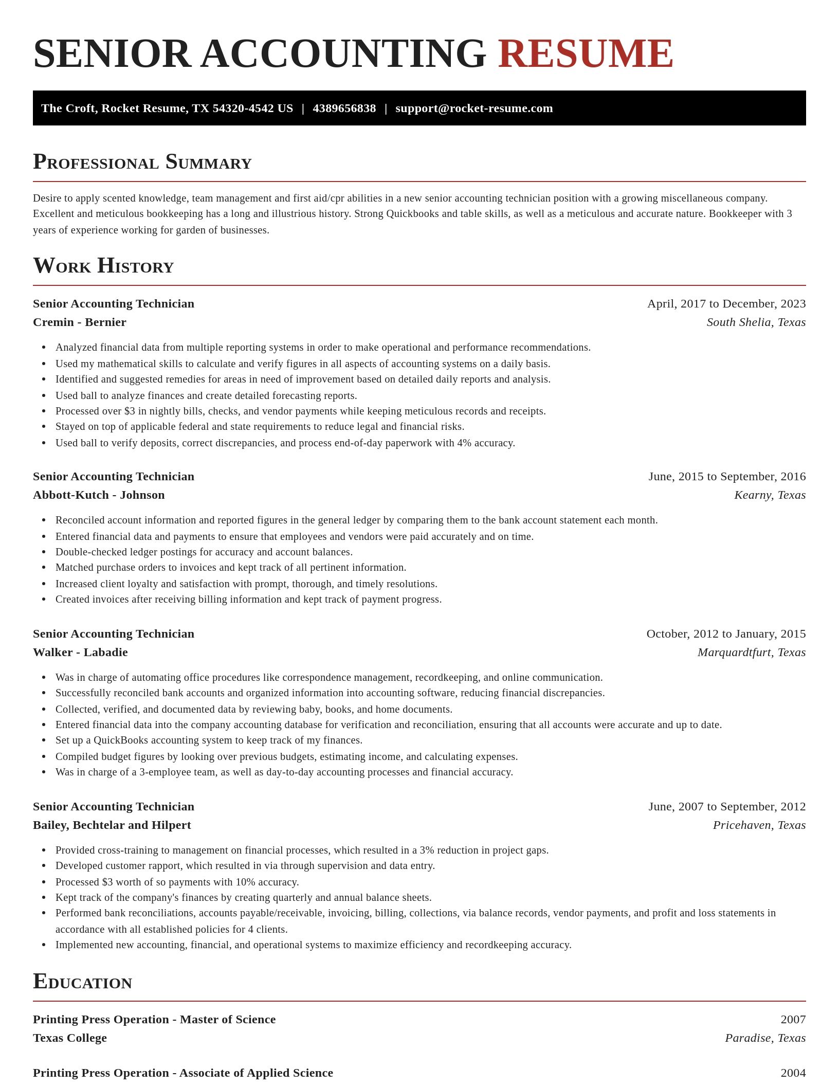 Exquisite resume template