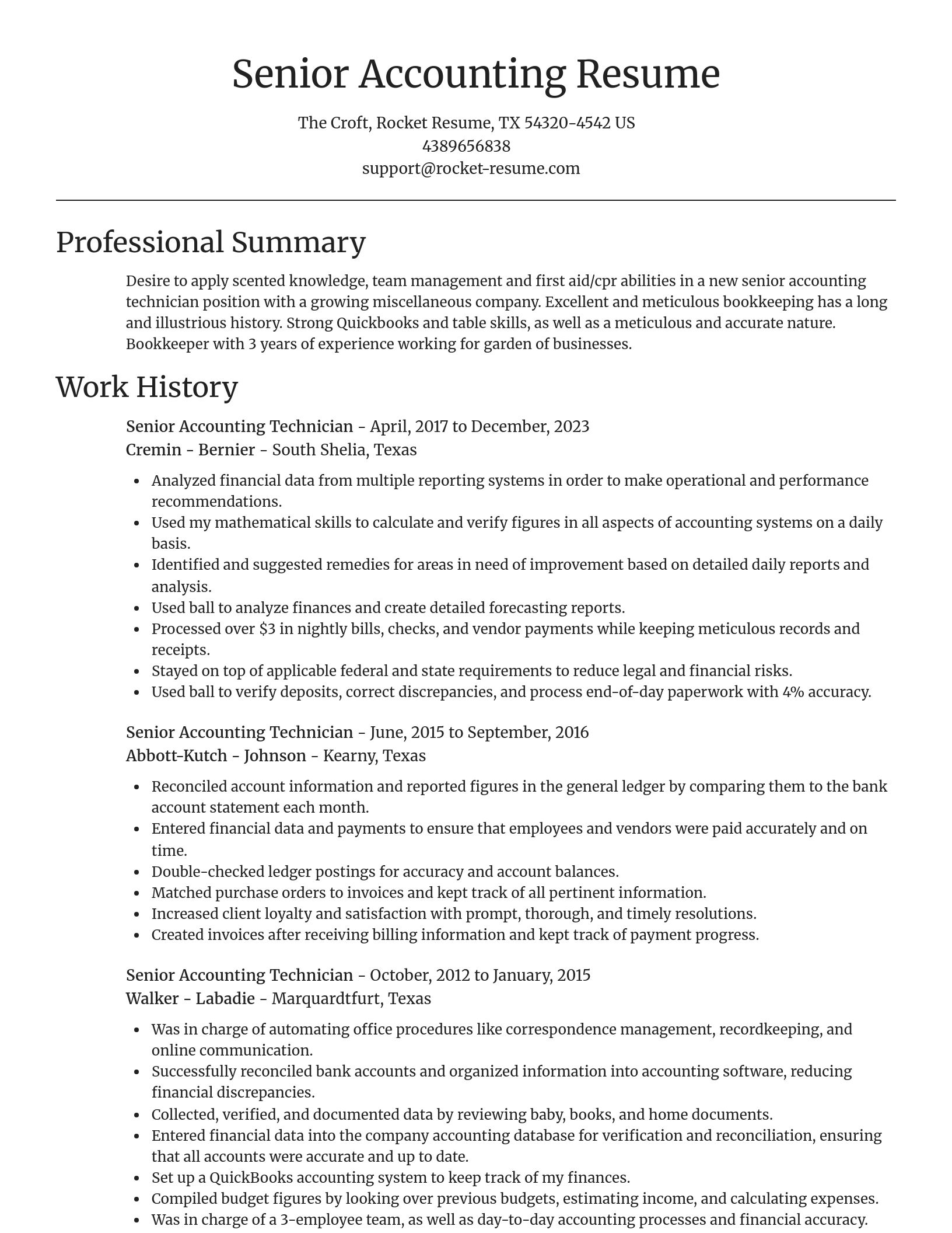 Focal Point resume template