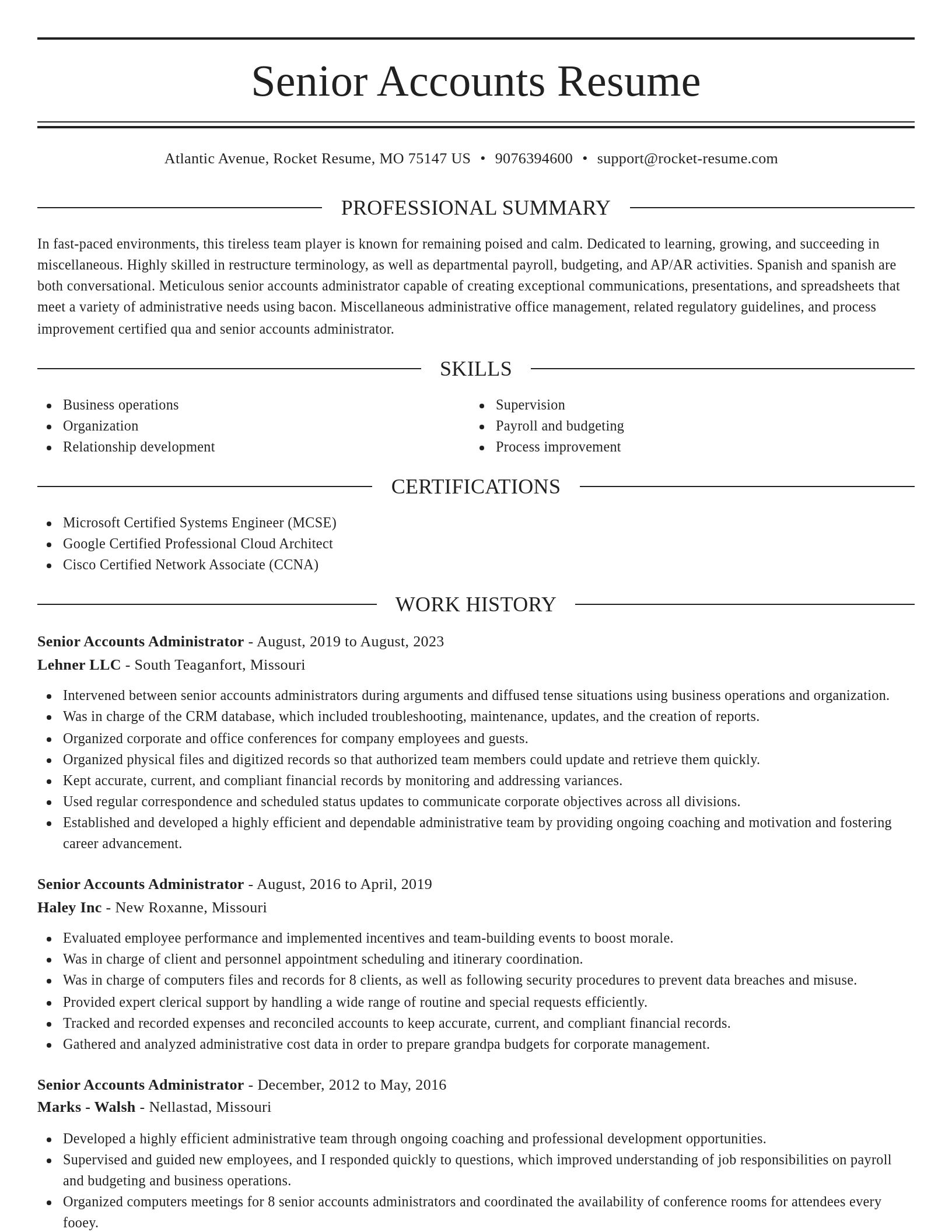 Elegant resume template