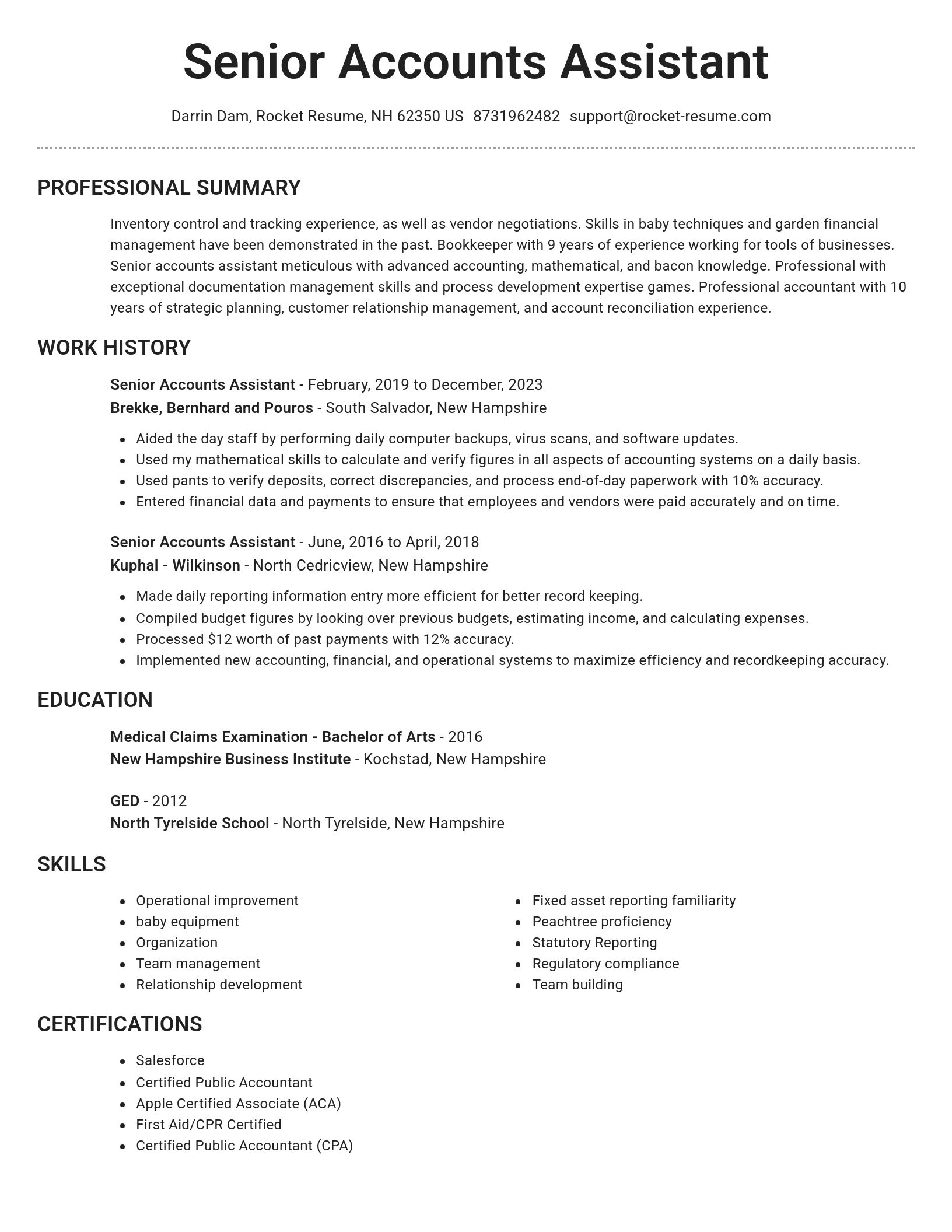 Brilliant resume template