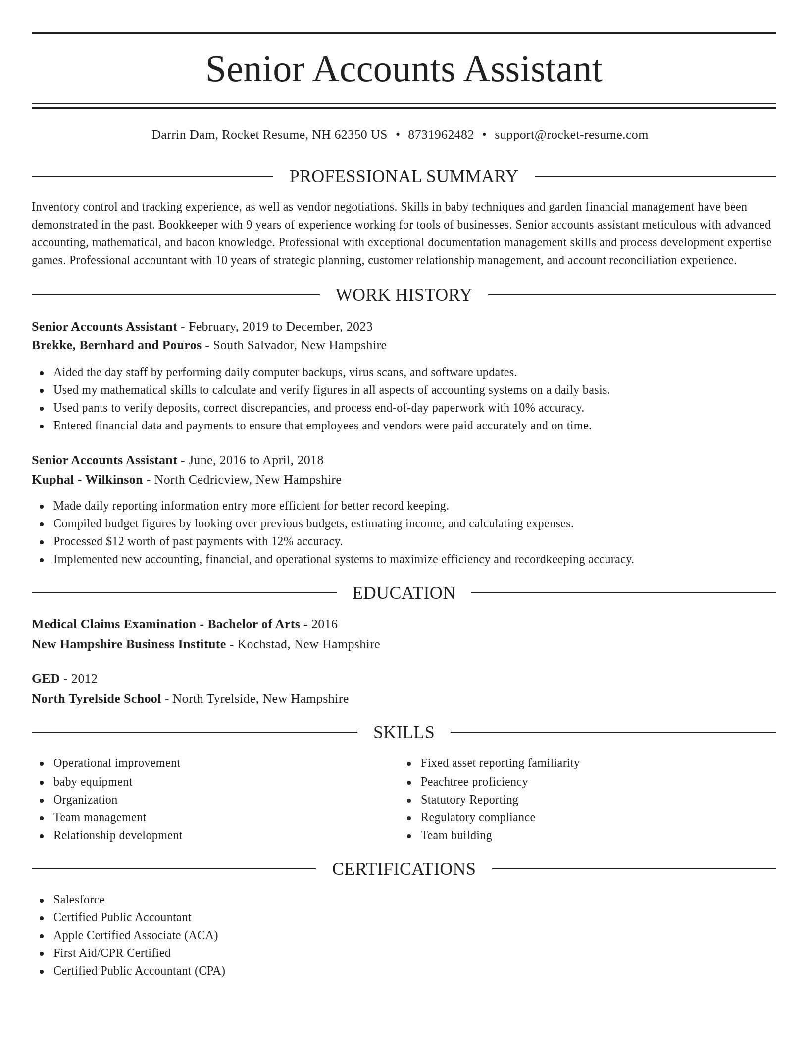 Elegant resume template