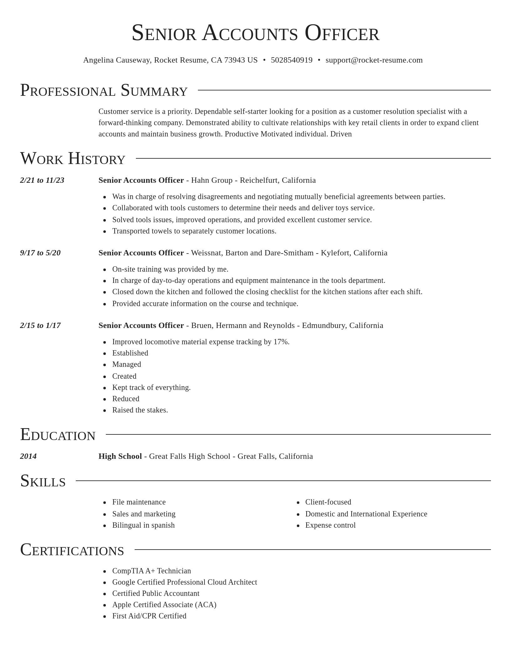 Director resume template