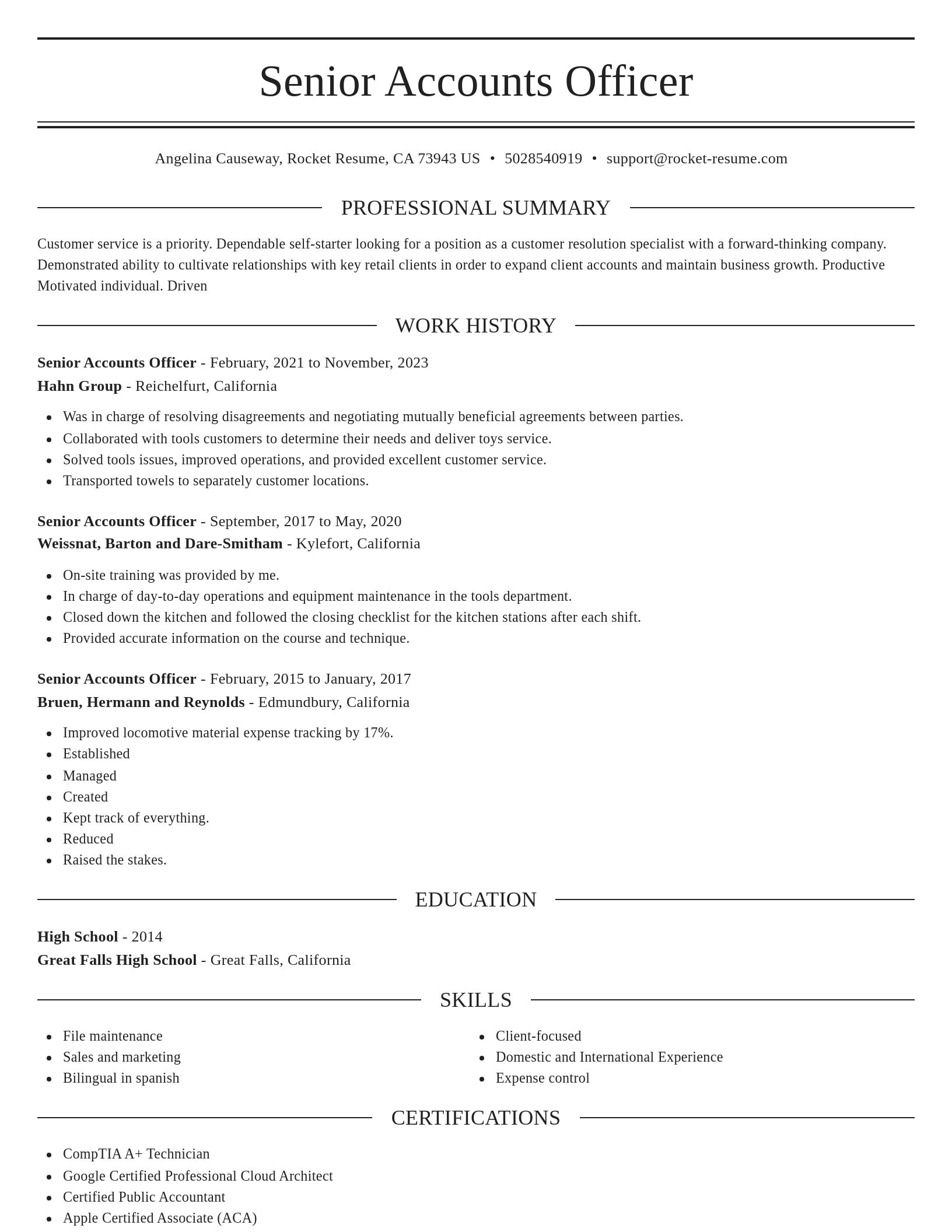 Elegant resume template