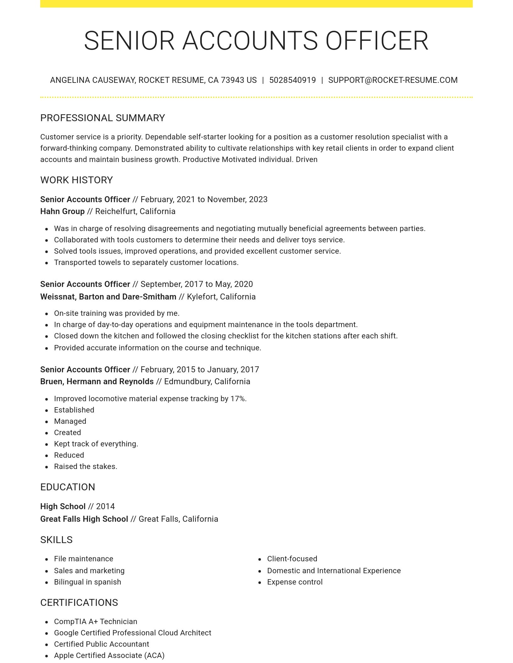 Grand resume template