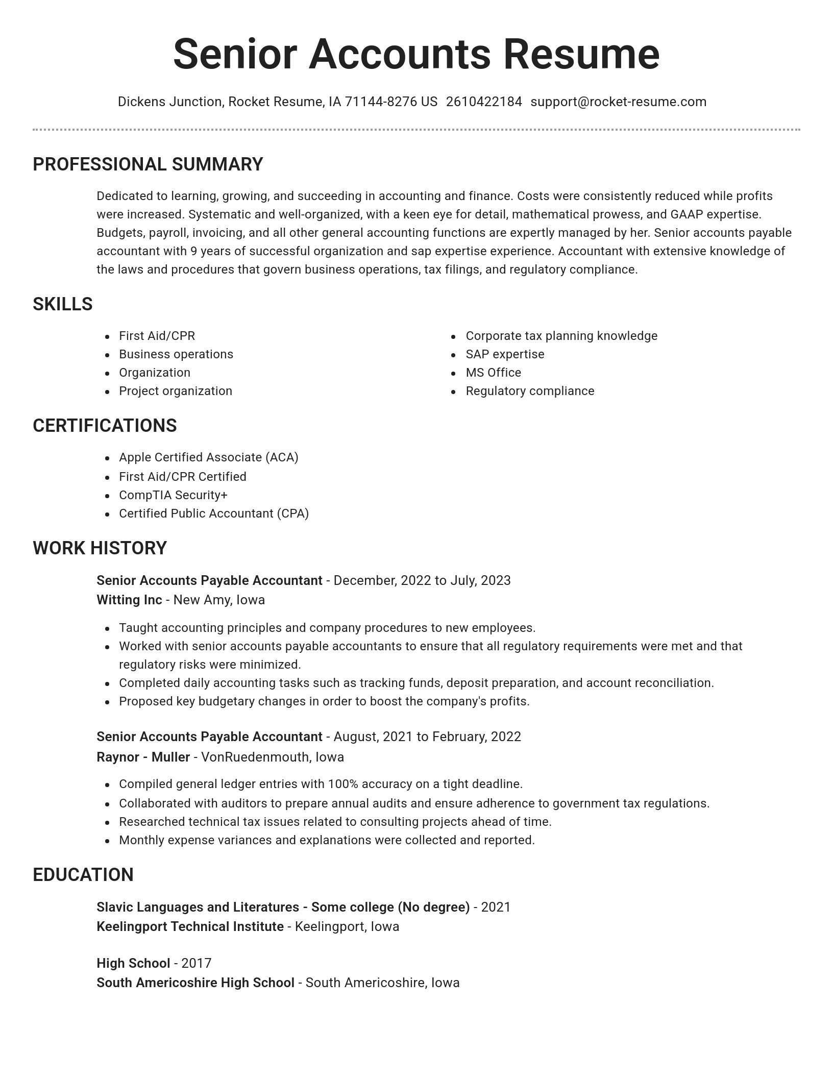 Brilliant resume template