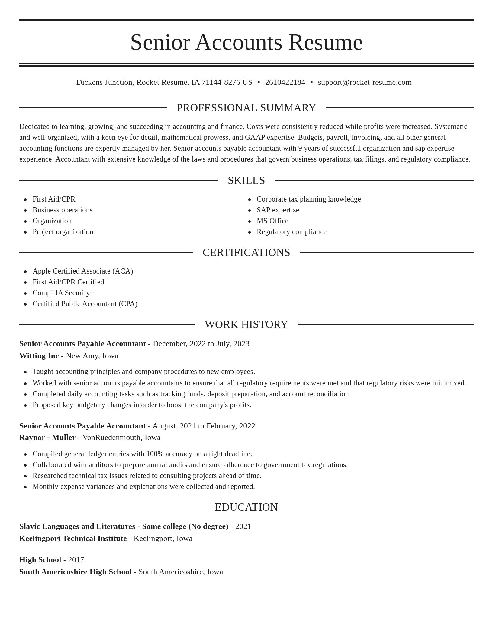 Elegant resume template