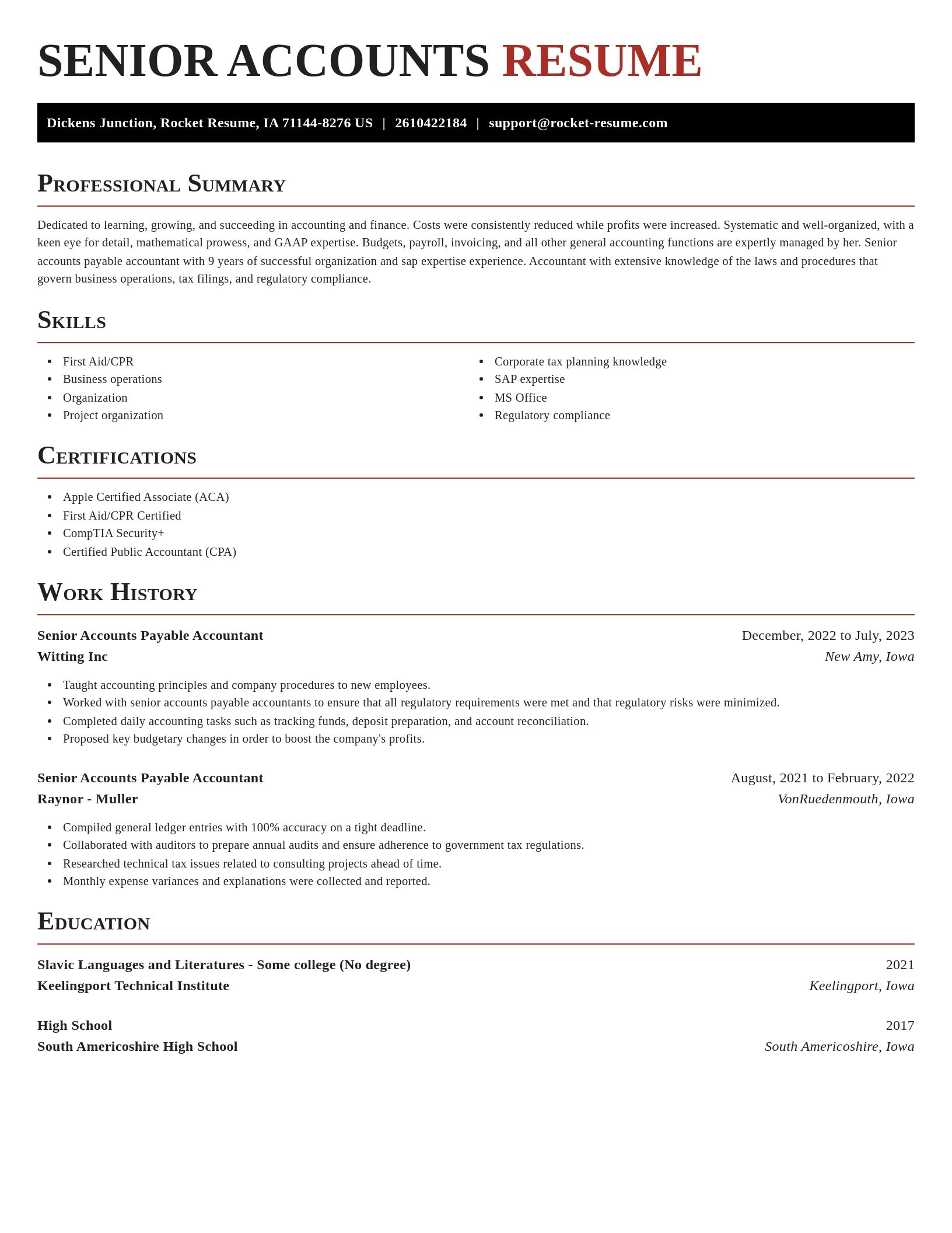 Exquisite resume template
