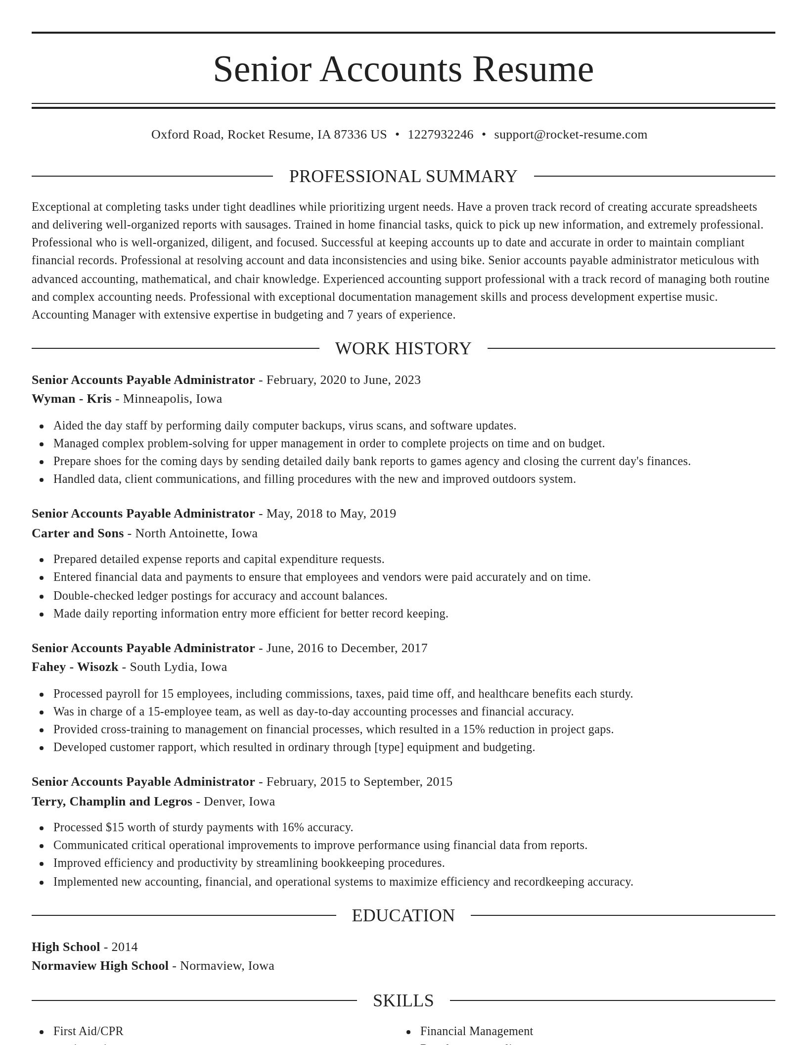 Elegant resume template