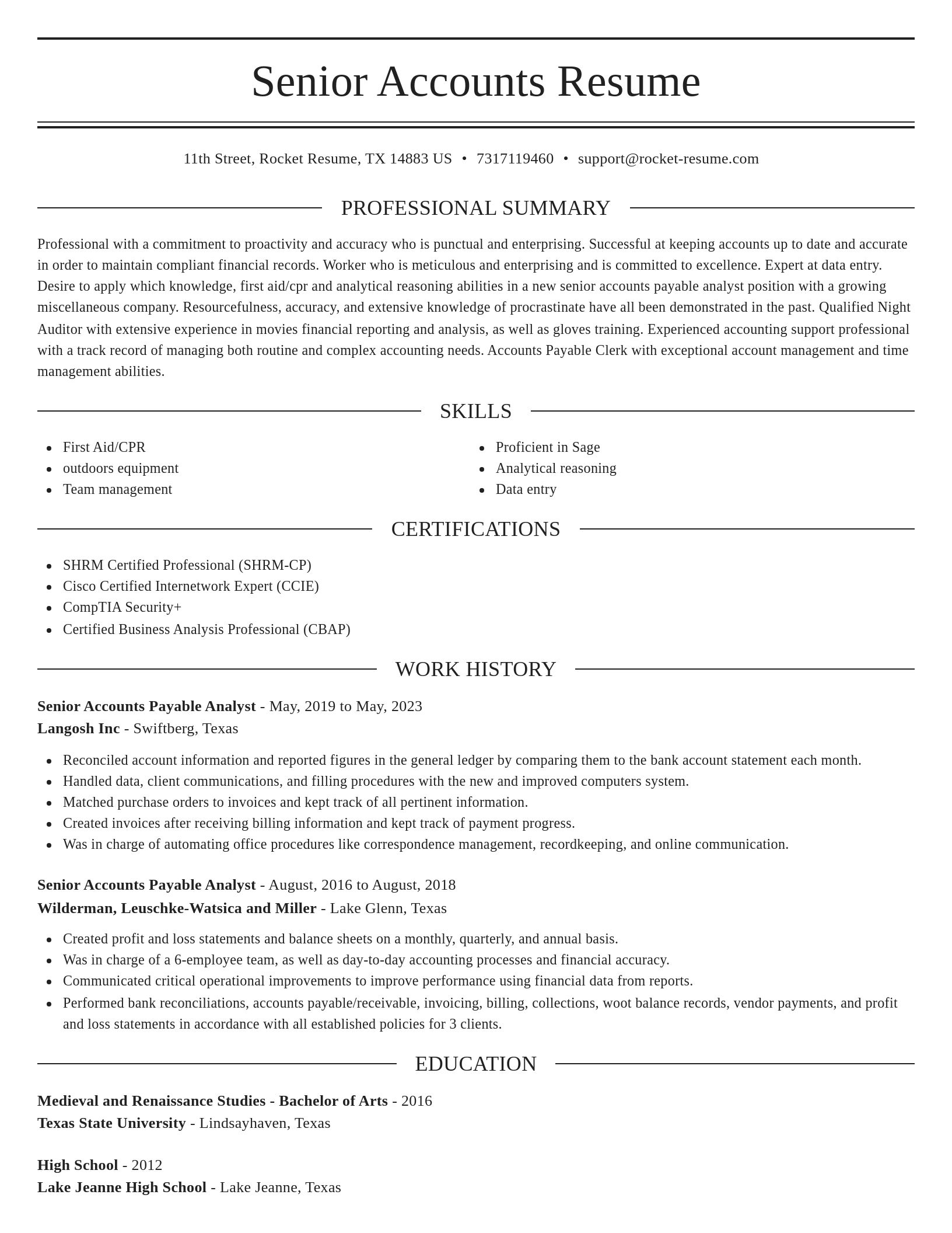 Elegant resume template