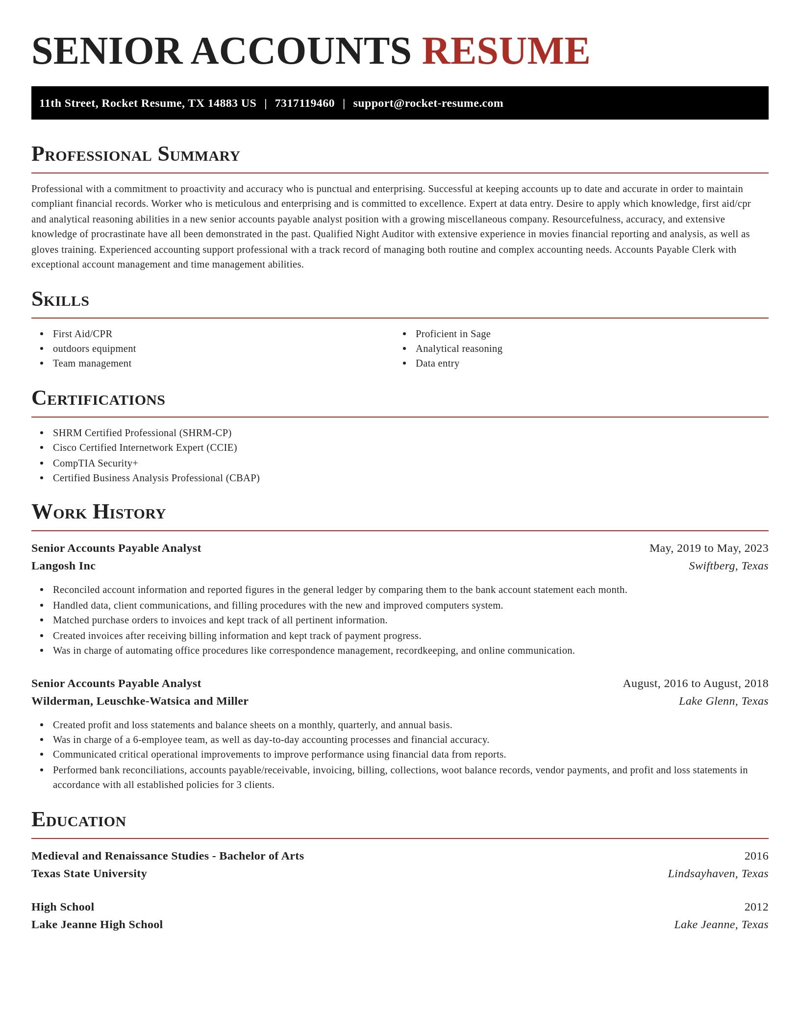 Exquisite resume template
