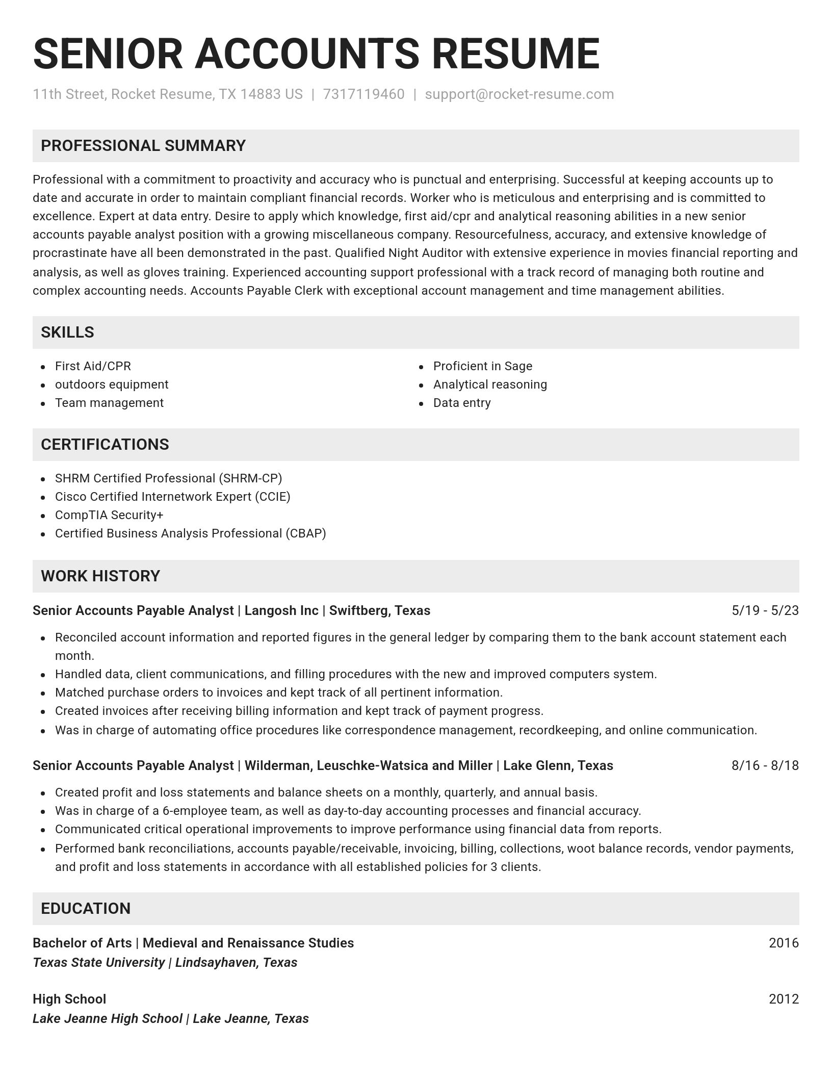 Genius resume template