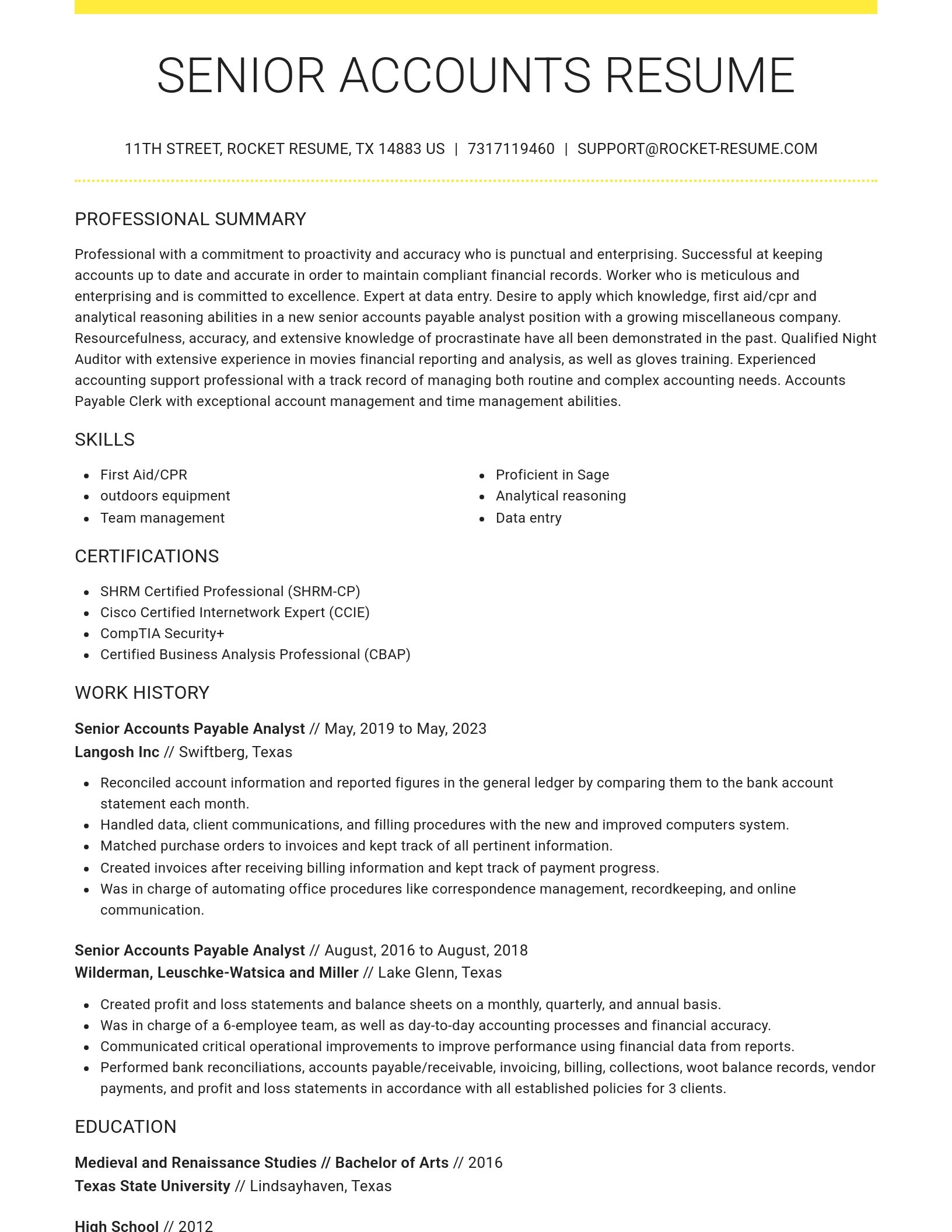 Grand resume template