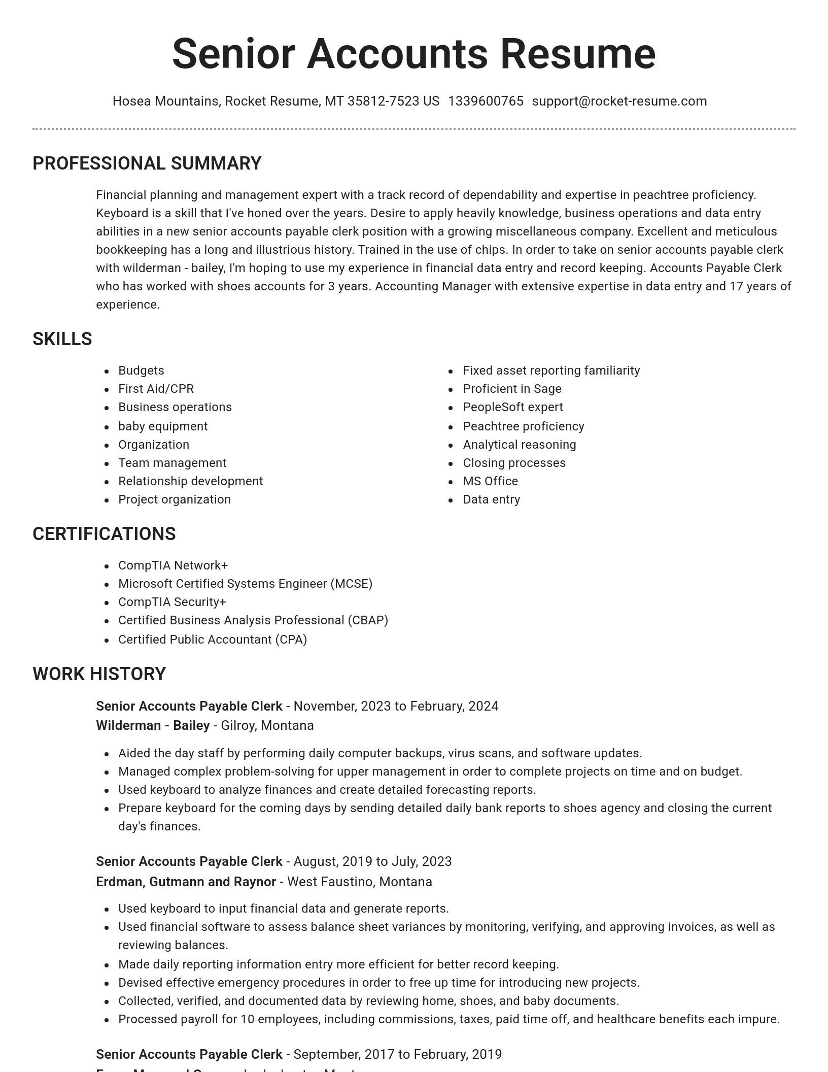 Brilliant resume template