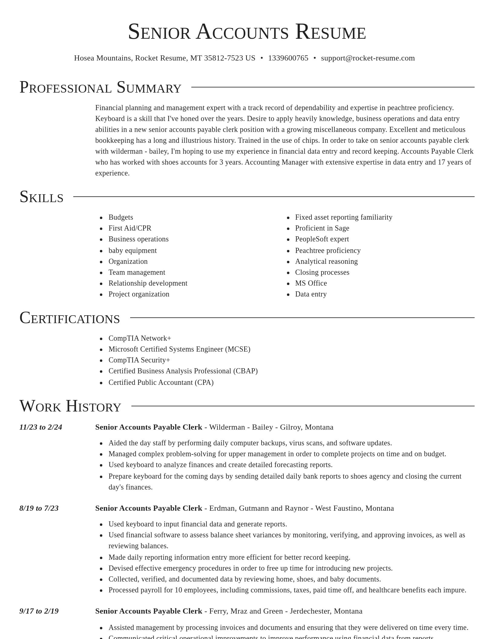 Director resume template
