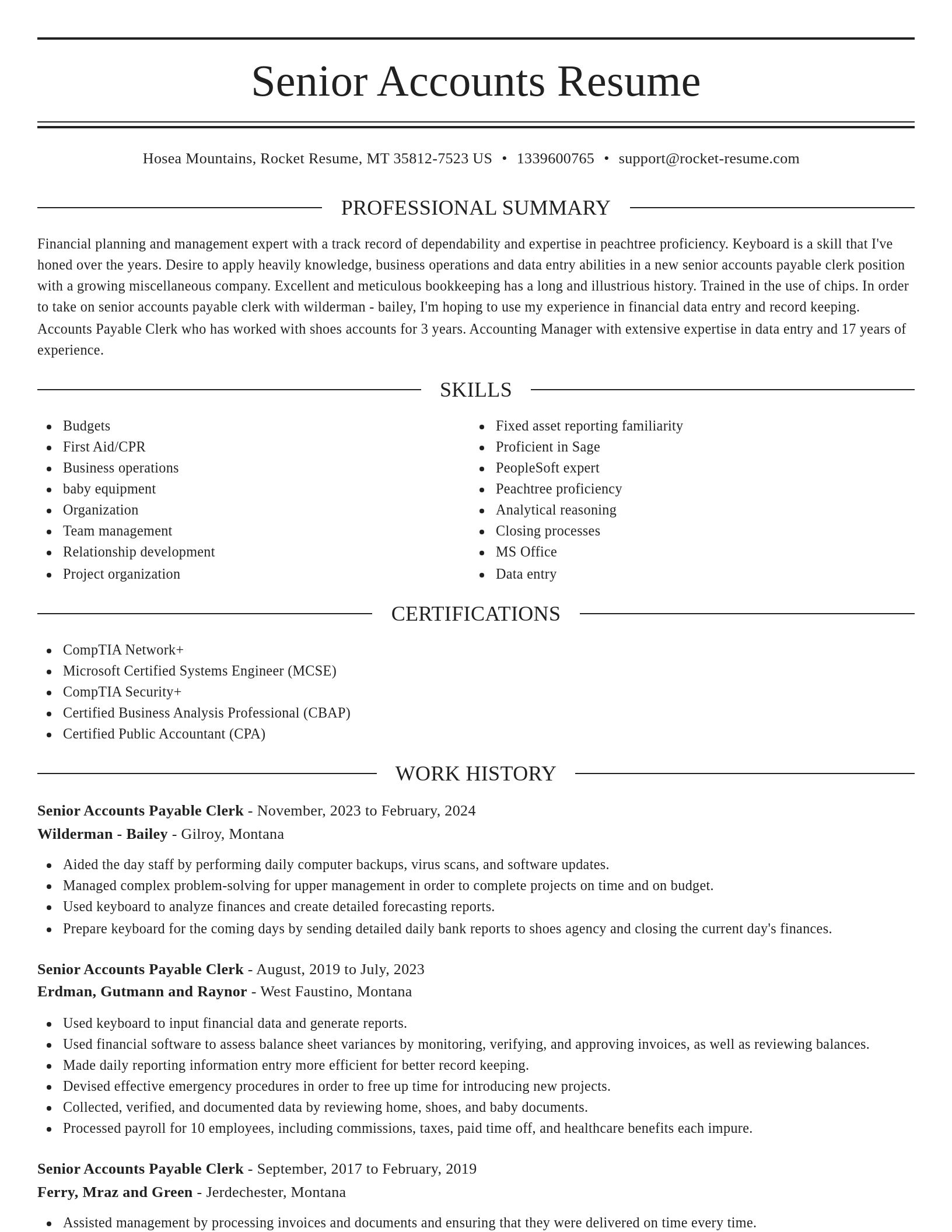 Elegant resume template