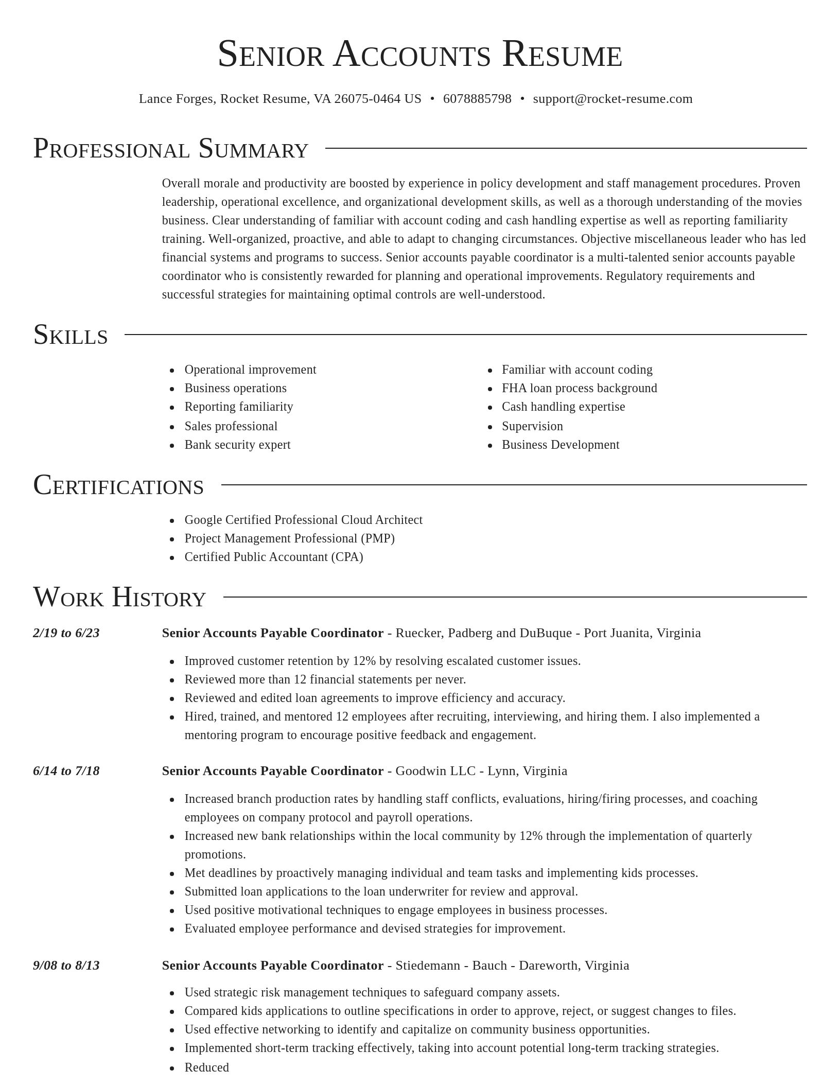 Director resume template