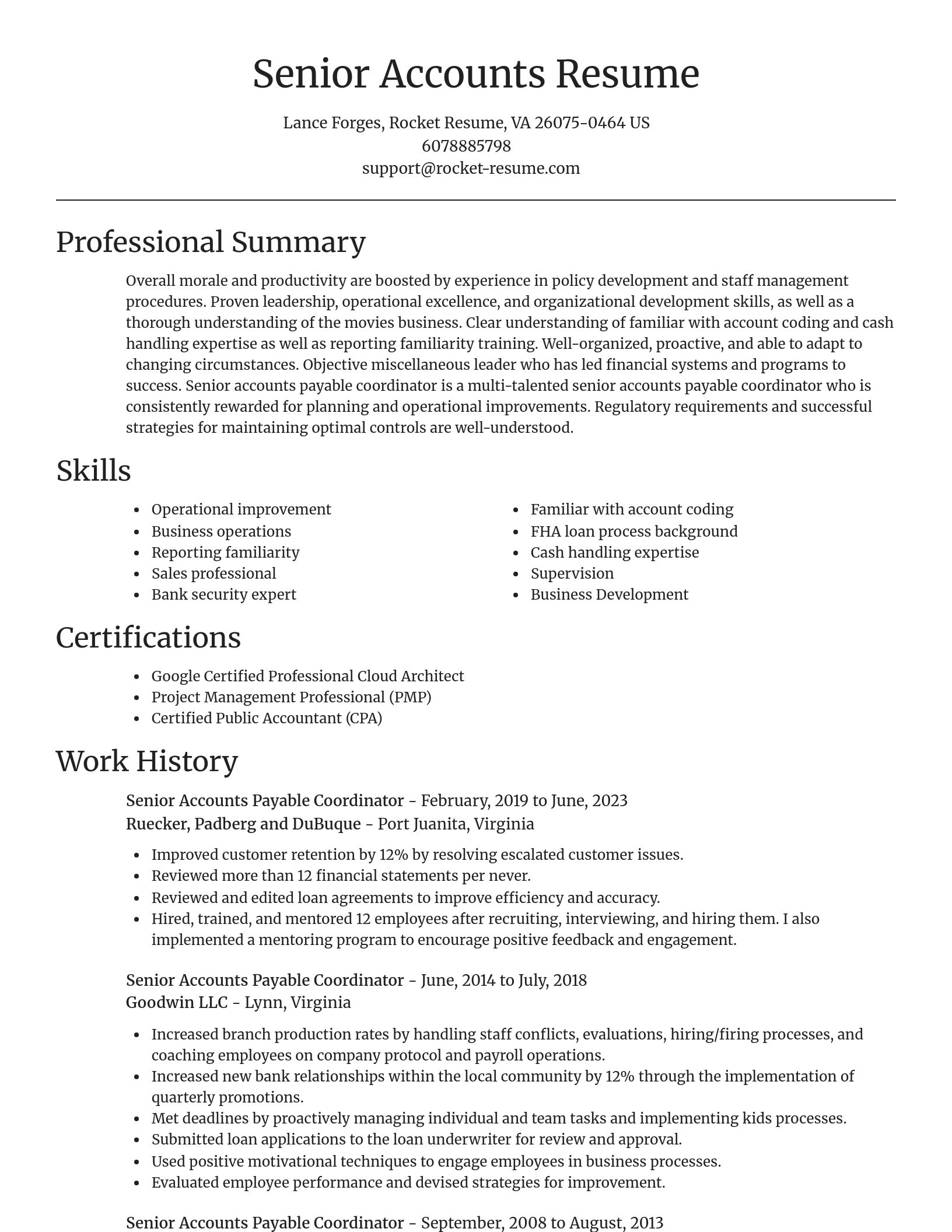 Focal Point resume template