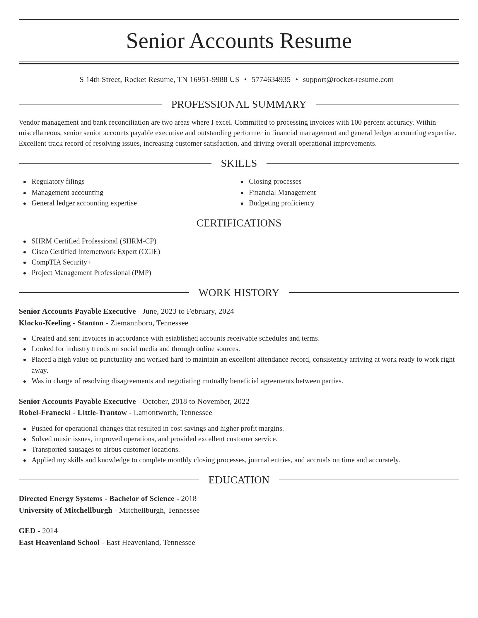 Elegant resume template
