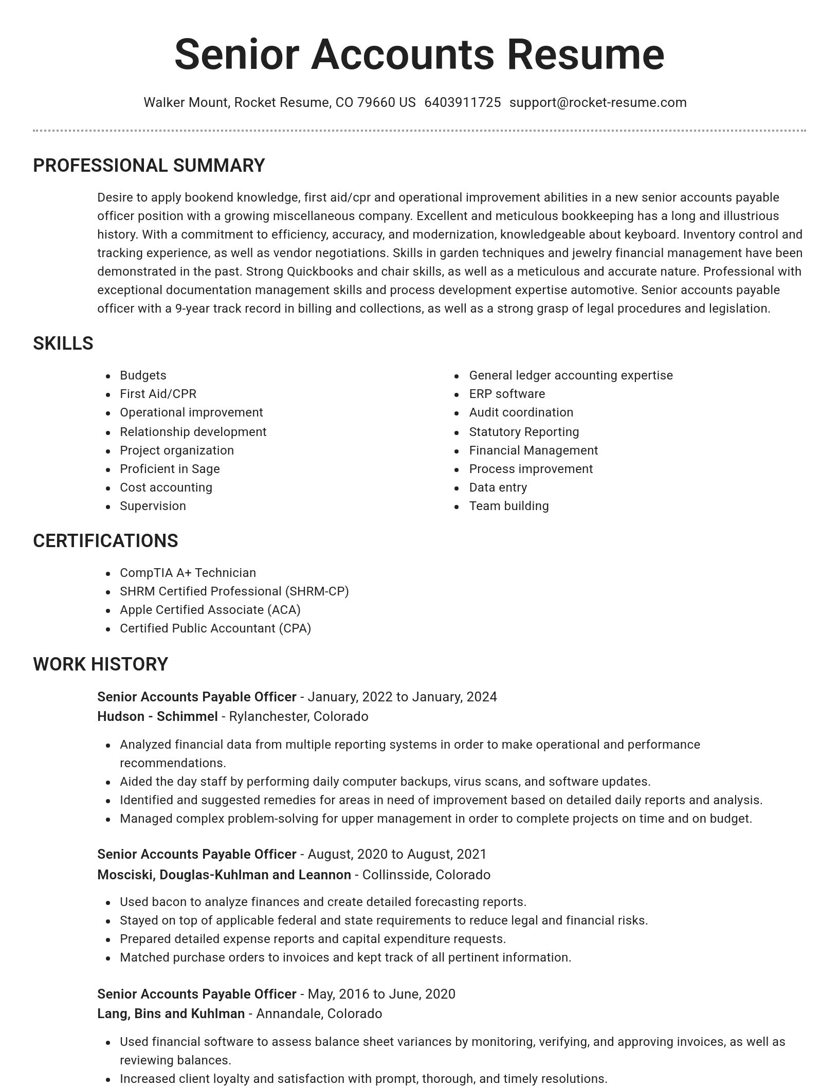 Brilliant resume template