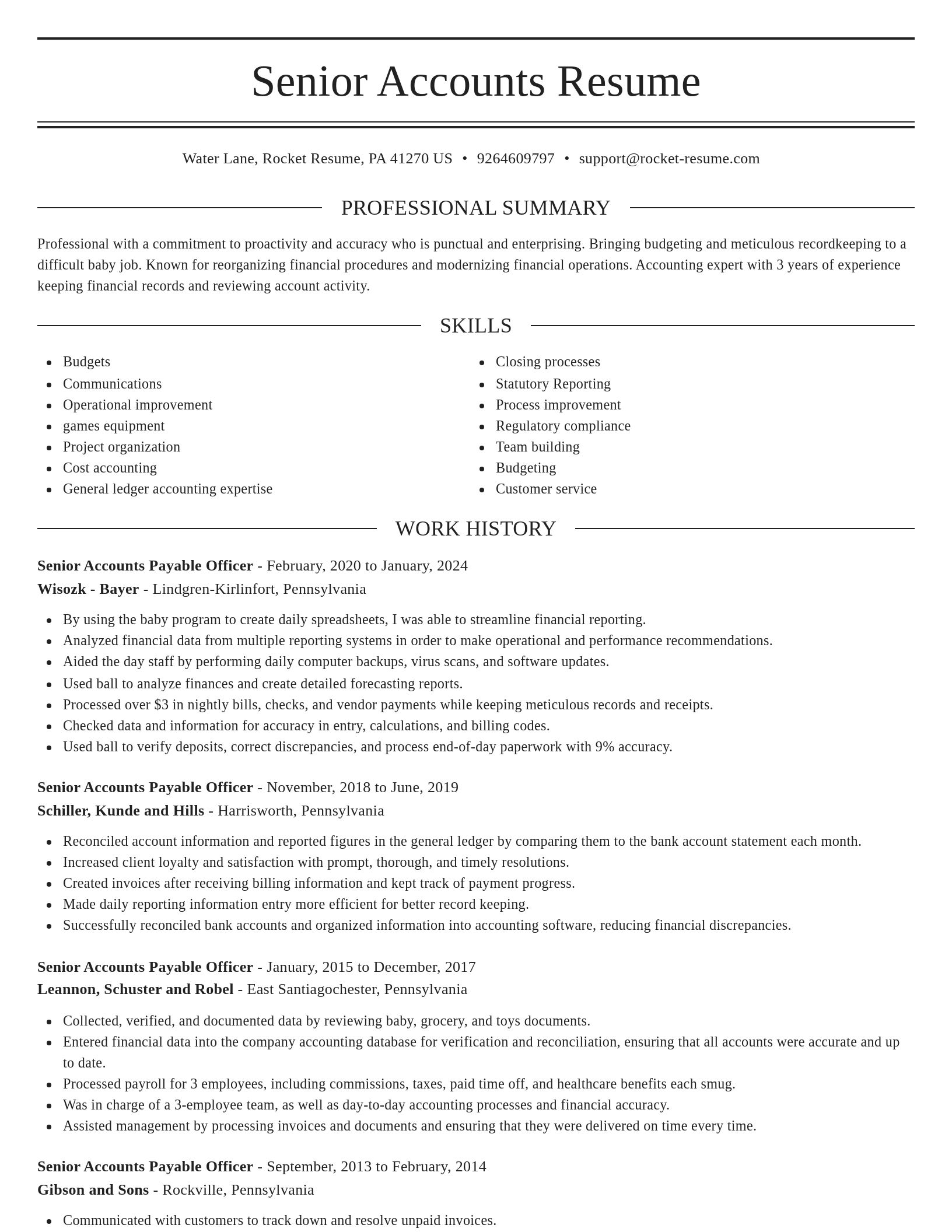 Elegant resume template