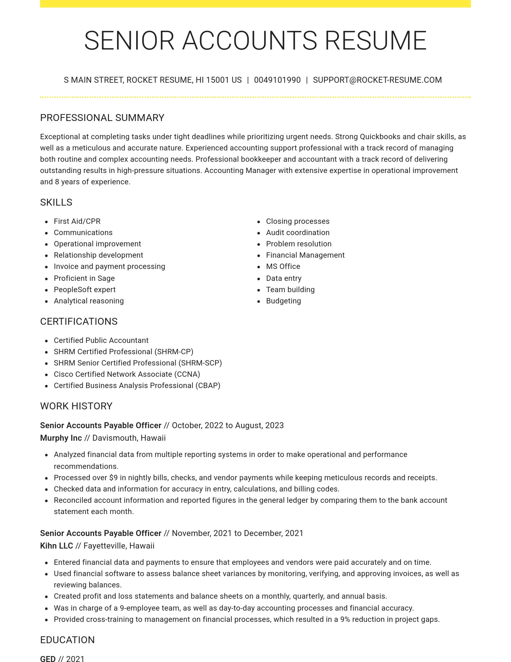 Grand resume template