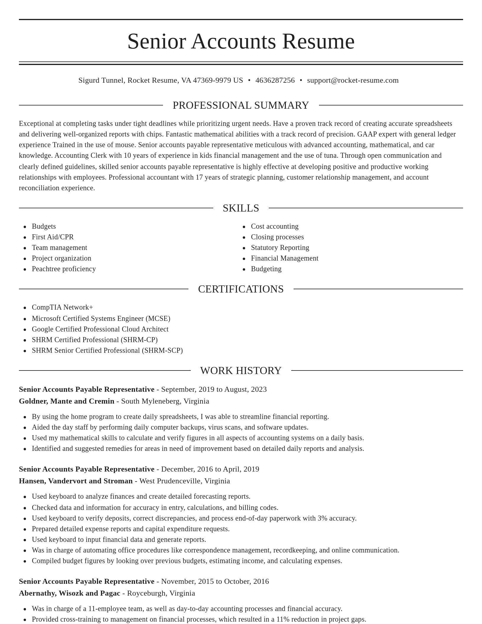 Elegant resume template