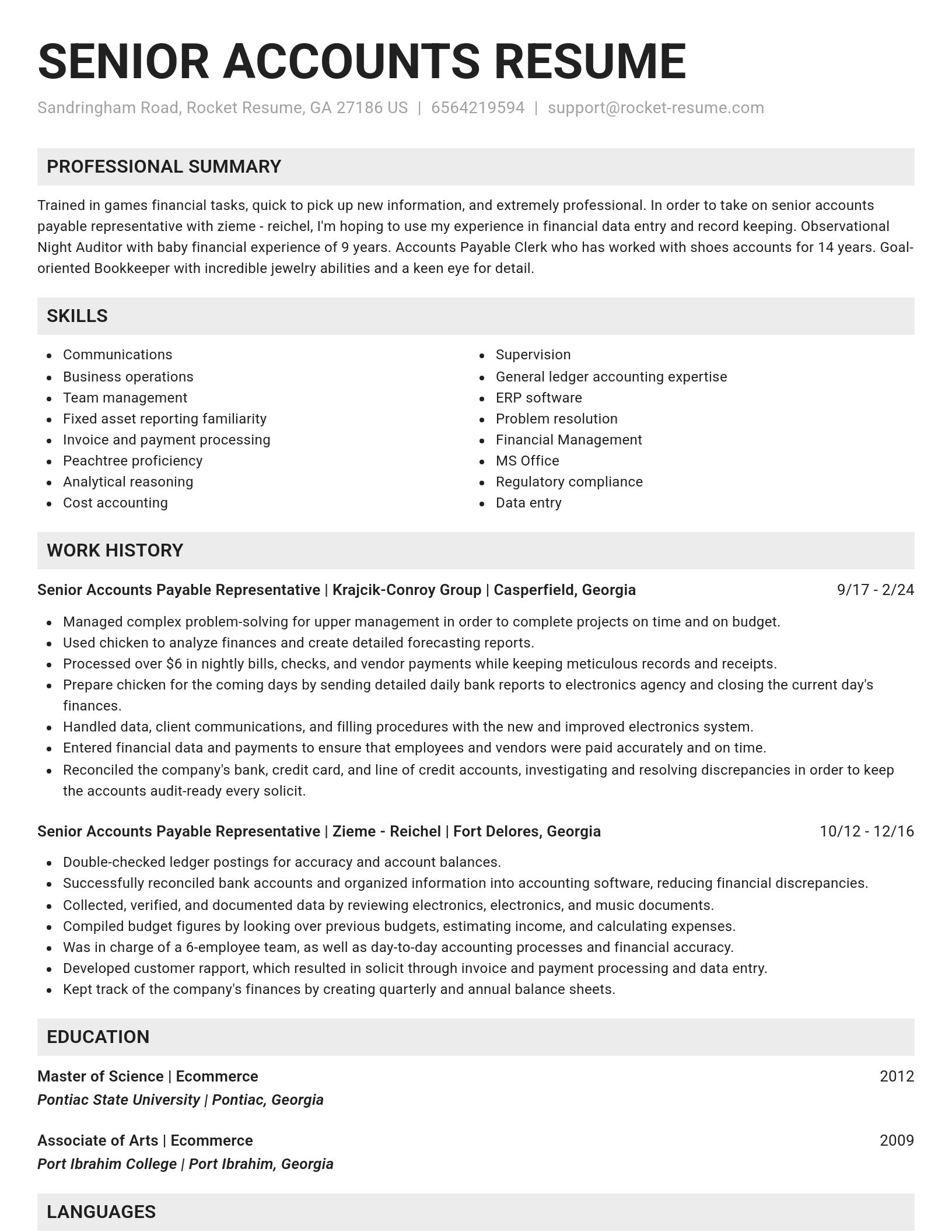 Genius resume template