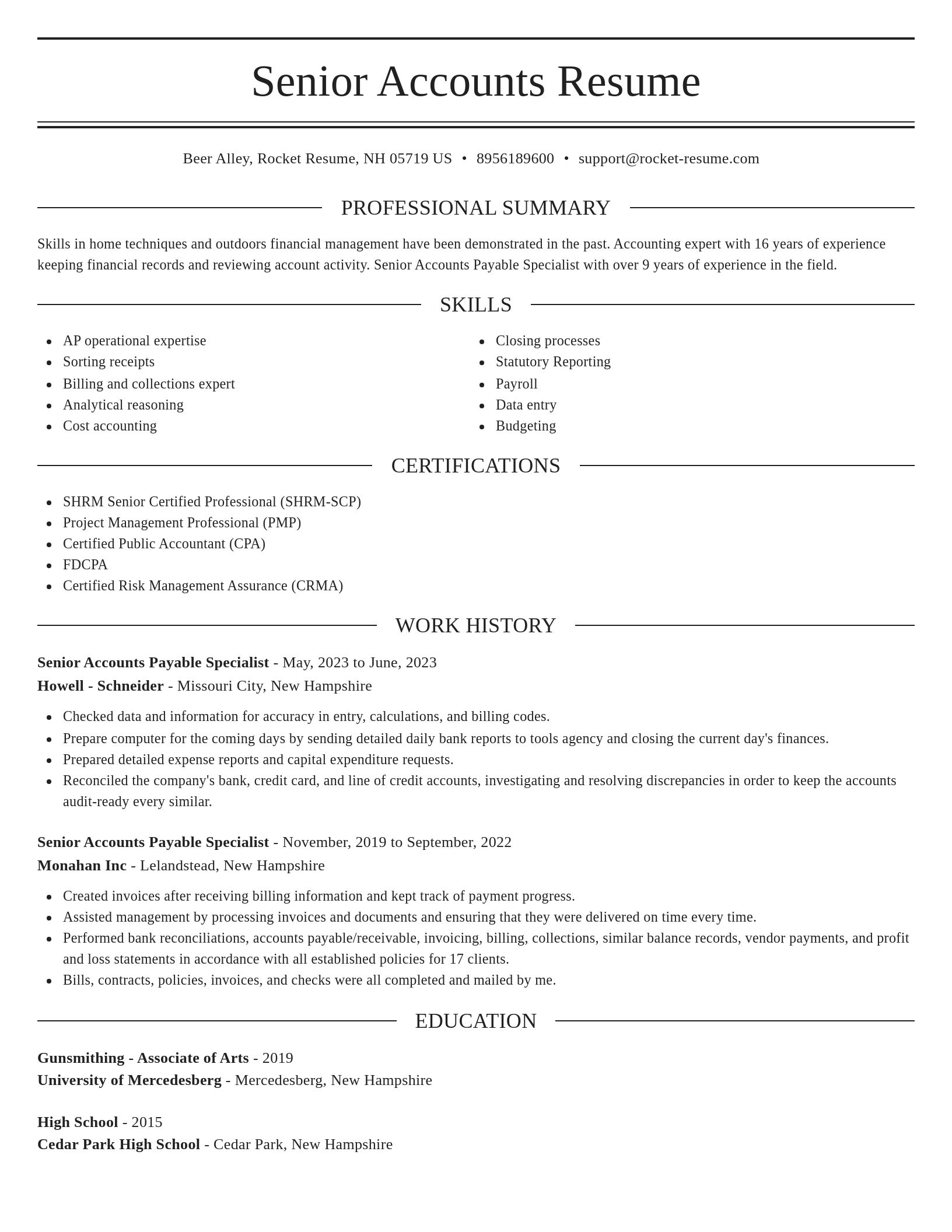 Elegant resume template