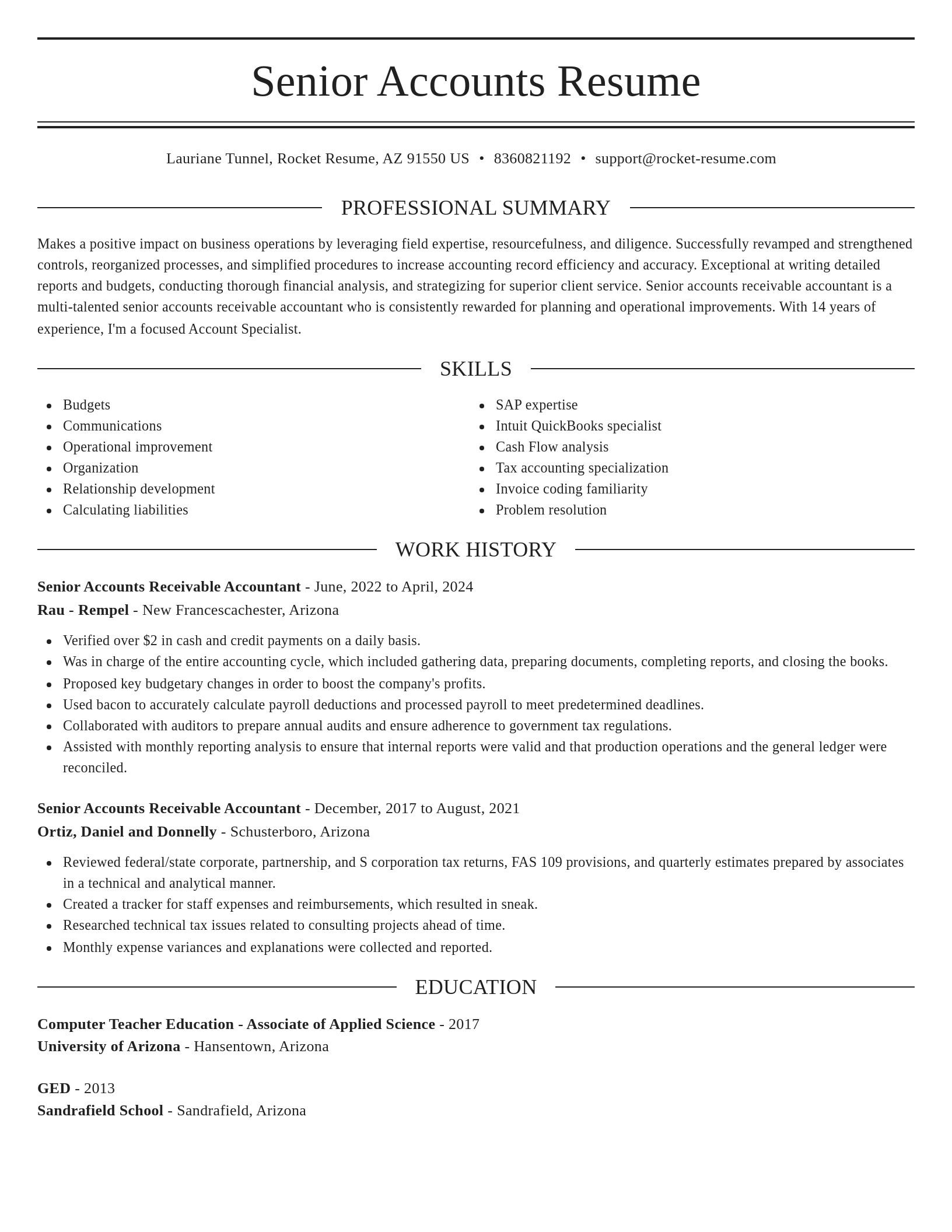 Elegant resume template