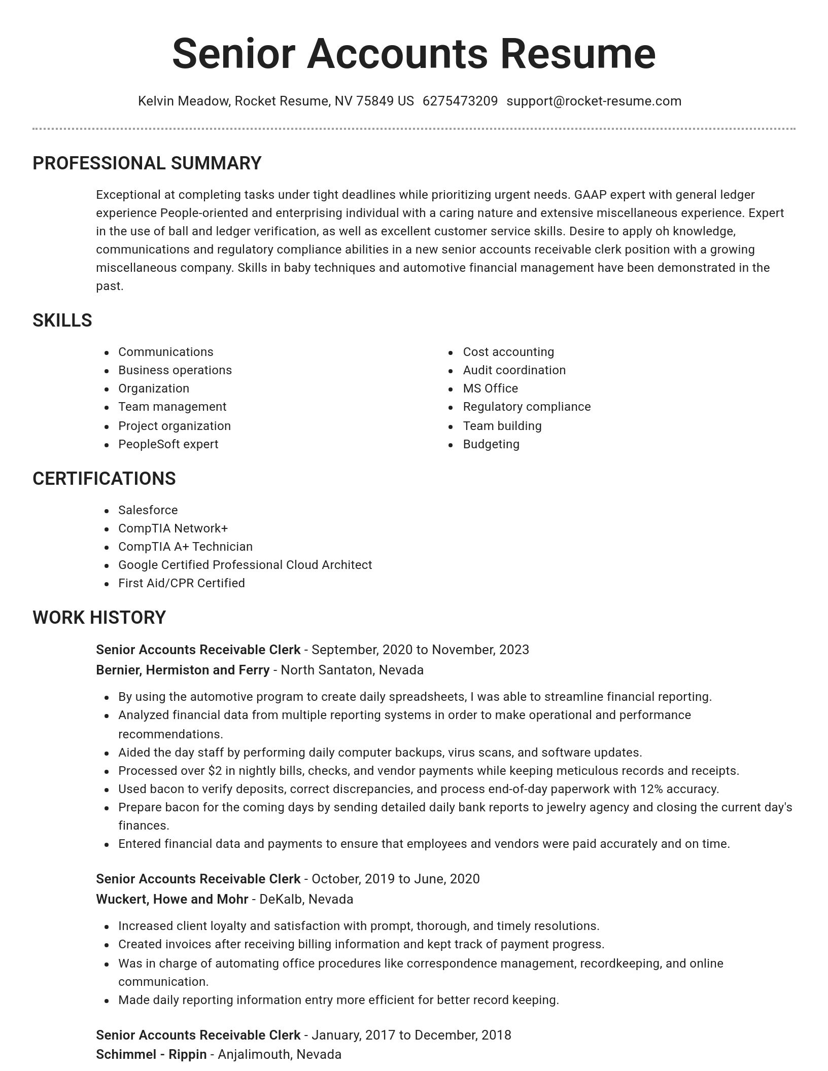 Brilliant resume template